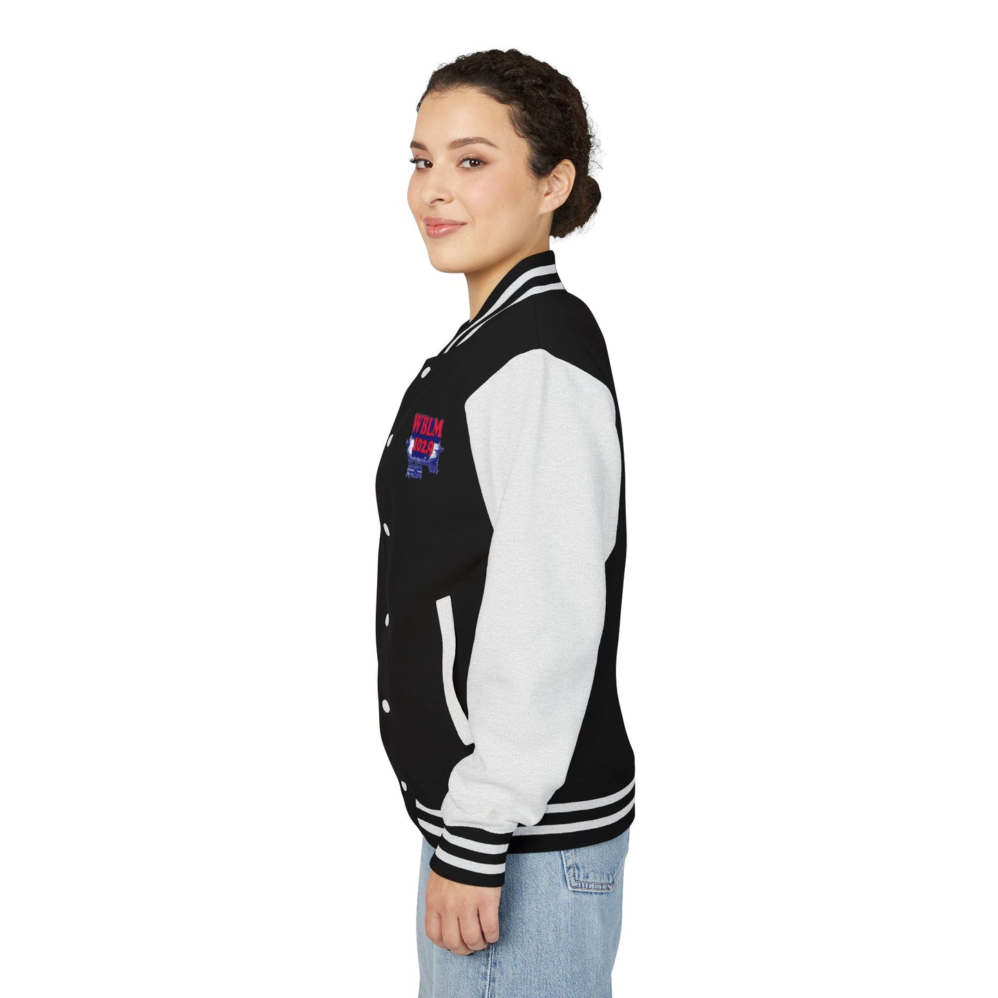 WBLM 102.9 Letterman Jacket - Retro Radio Logo Varsity Coat