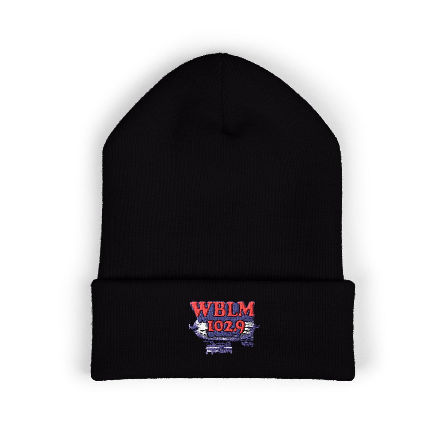 Embroidered WBLM 102.9 Cuffed Beanie — Radio Station Logo Knit Hat