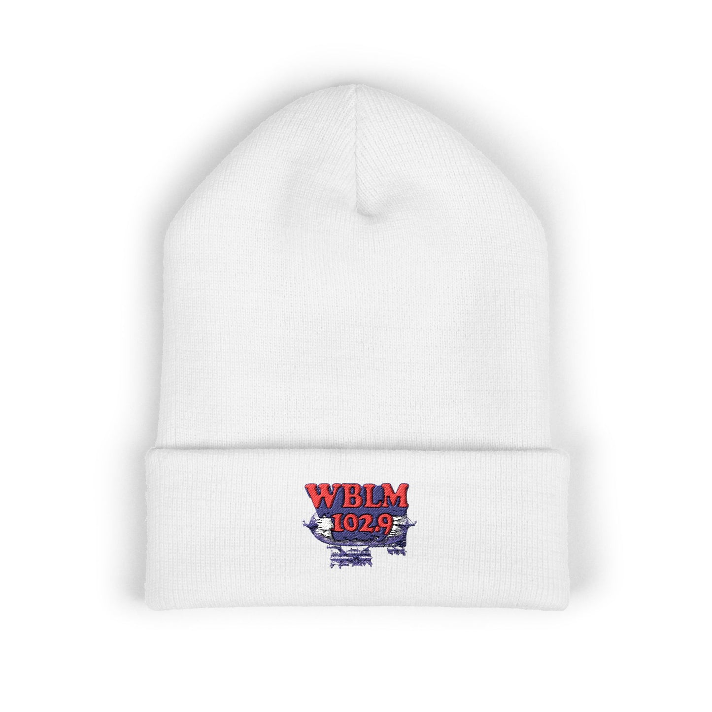 Embroidered WBLM 102.9 Cuffed Beanie — Radio Station Logo Knit Hat