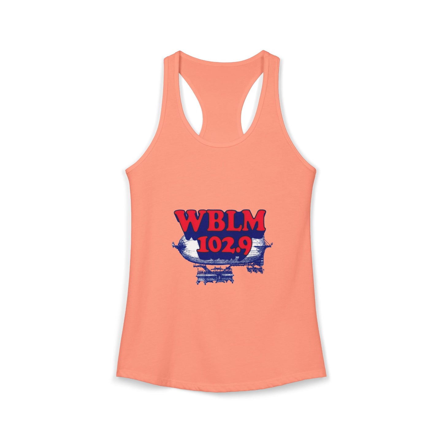 WBLM 102.9 Retro Radio Women's Ideal Racerback Tank