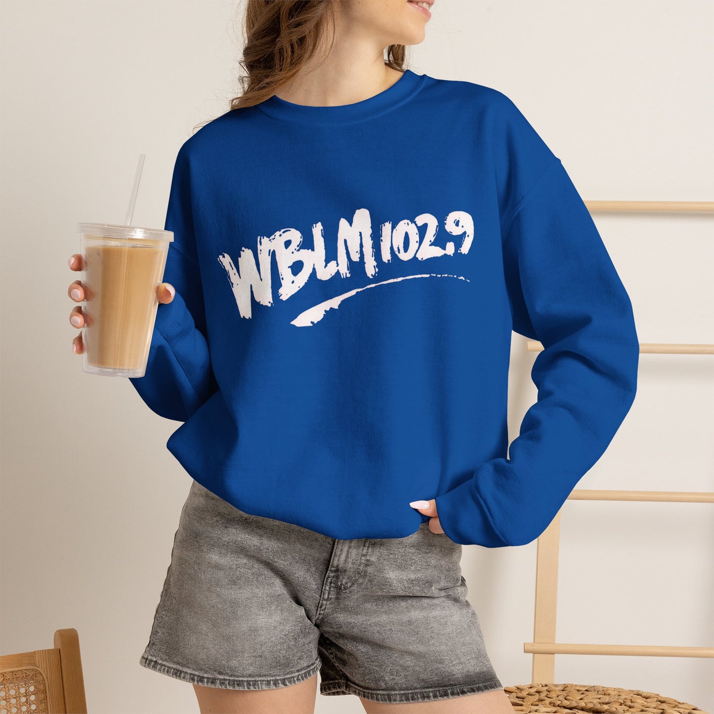 WBLM 102.9 Scrawl Logo Crewneck Sweatshirt