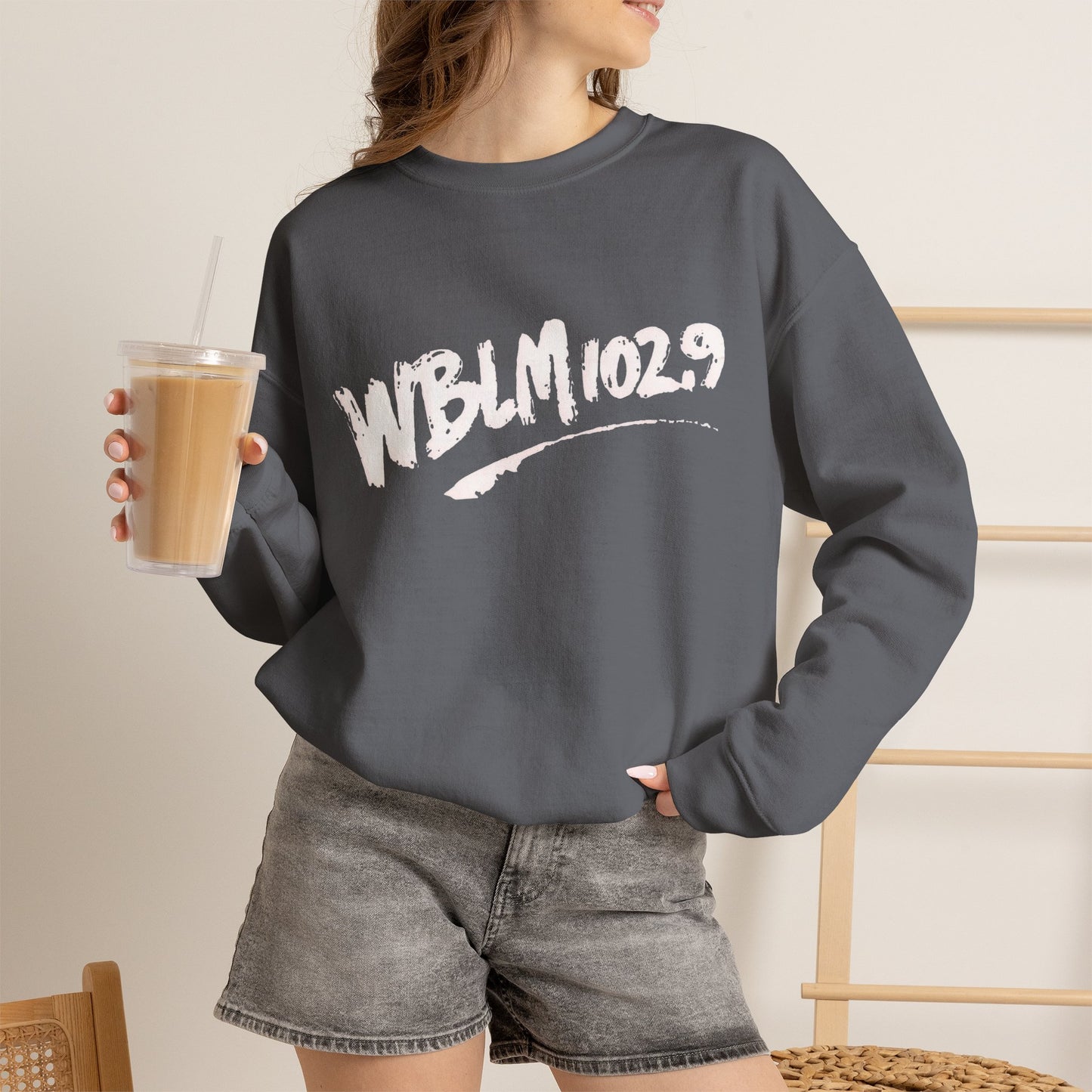 WBLM 102.9 Scrawl Logo Crewneck Sweatshirt