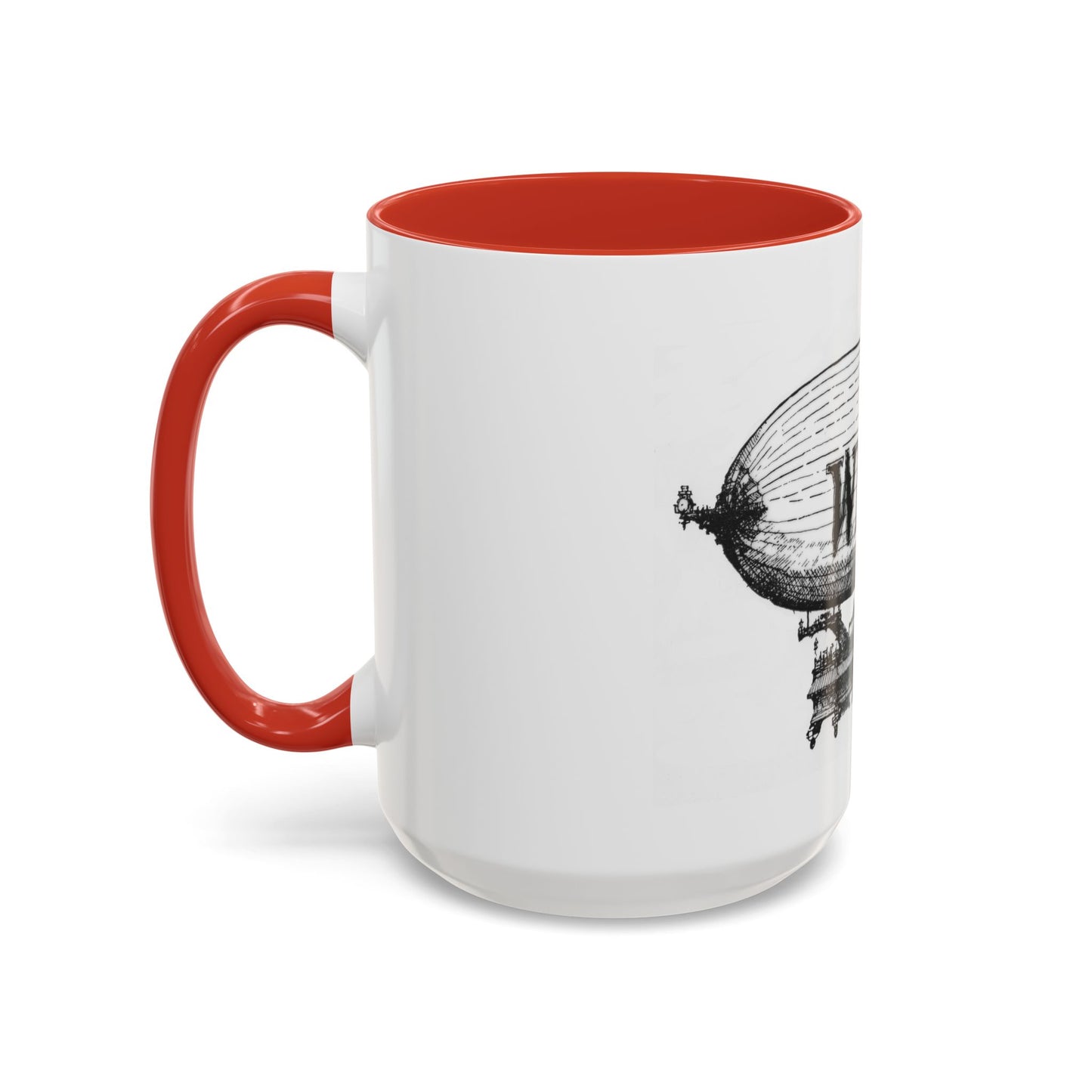WBLM Zeppelin Vintage Airship Coffee Mug — Retro Blimp Design (11/15oz)