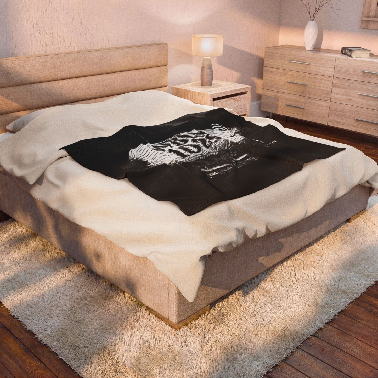 WBLM 102.9 Retro Blimp Logo Plush Blanket