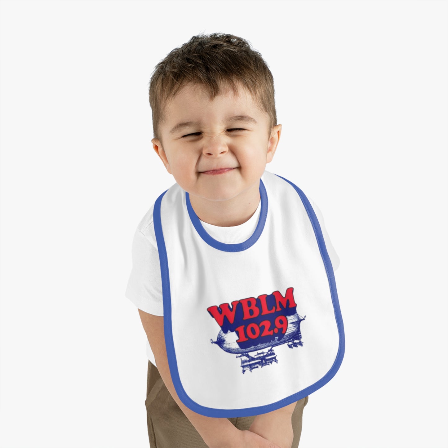 WBLM 102.9 Baby Bib With Contrast Trim