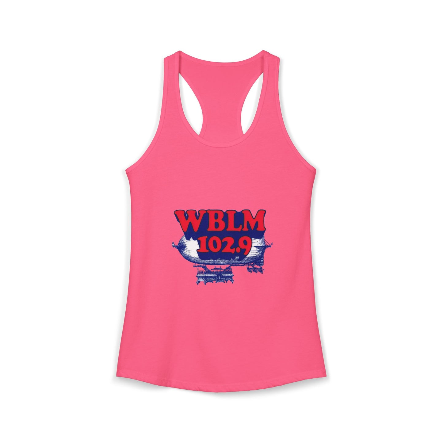 WBLM 102.9 Retro Radio Women's Ideal Racerback Tank