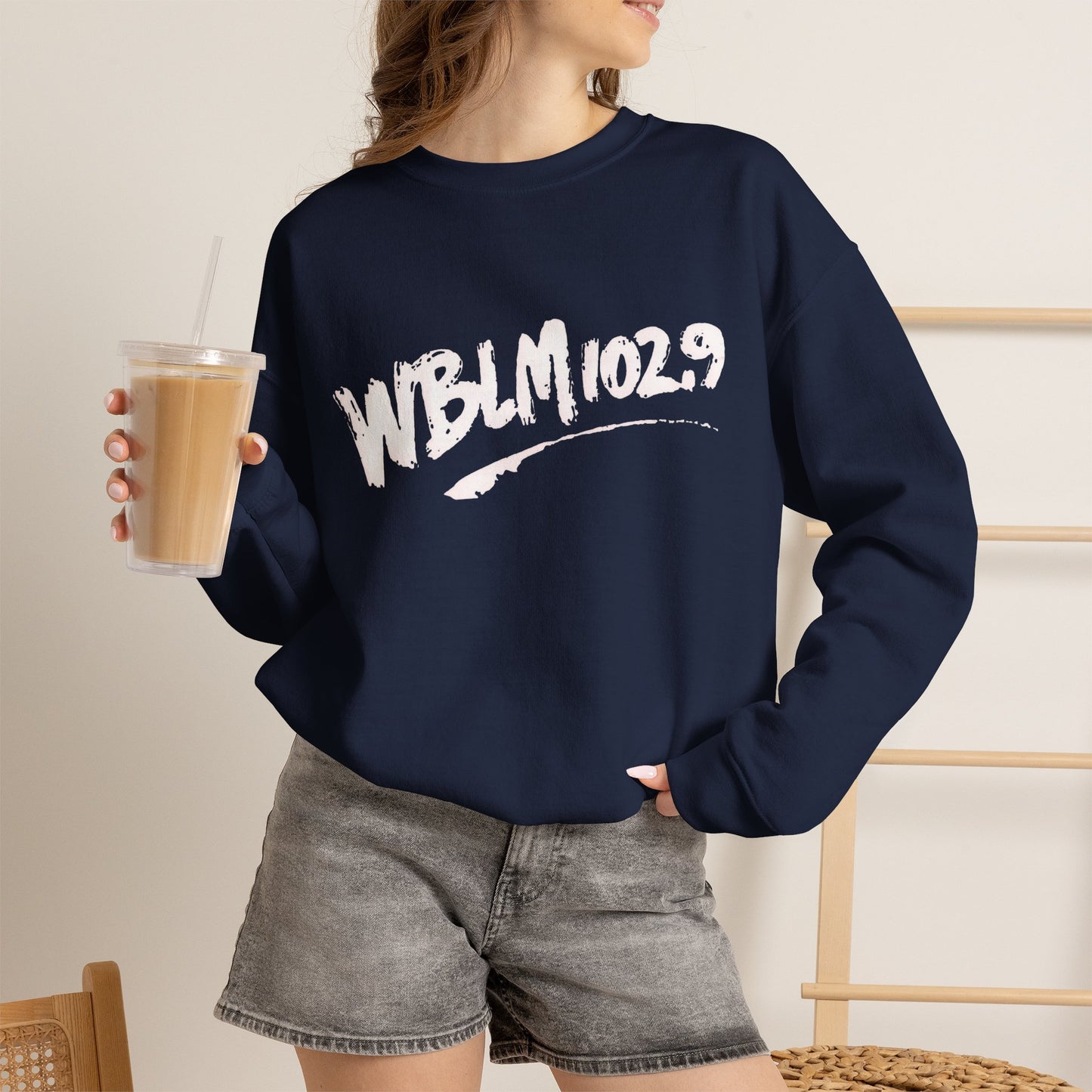 WBLM 102.9 Scrawl Logo Crewneck Sweatshirt