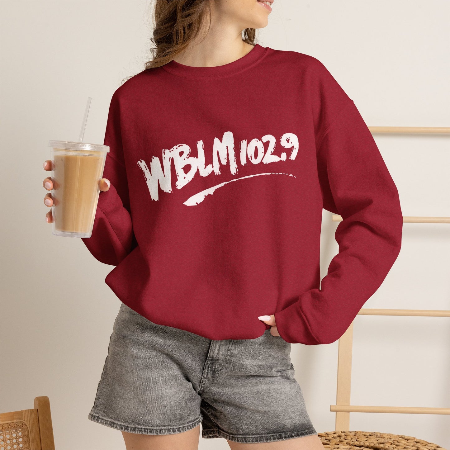 WBLM 102.9 Scrawl Logo Crewneck Sweatshirt