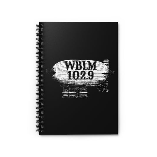 WBLM 102.9 Vintage Blimp Spiral Notebook - Ruled Journal for Music Fans