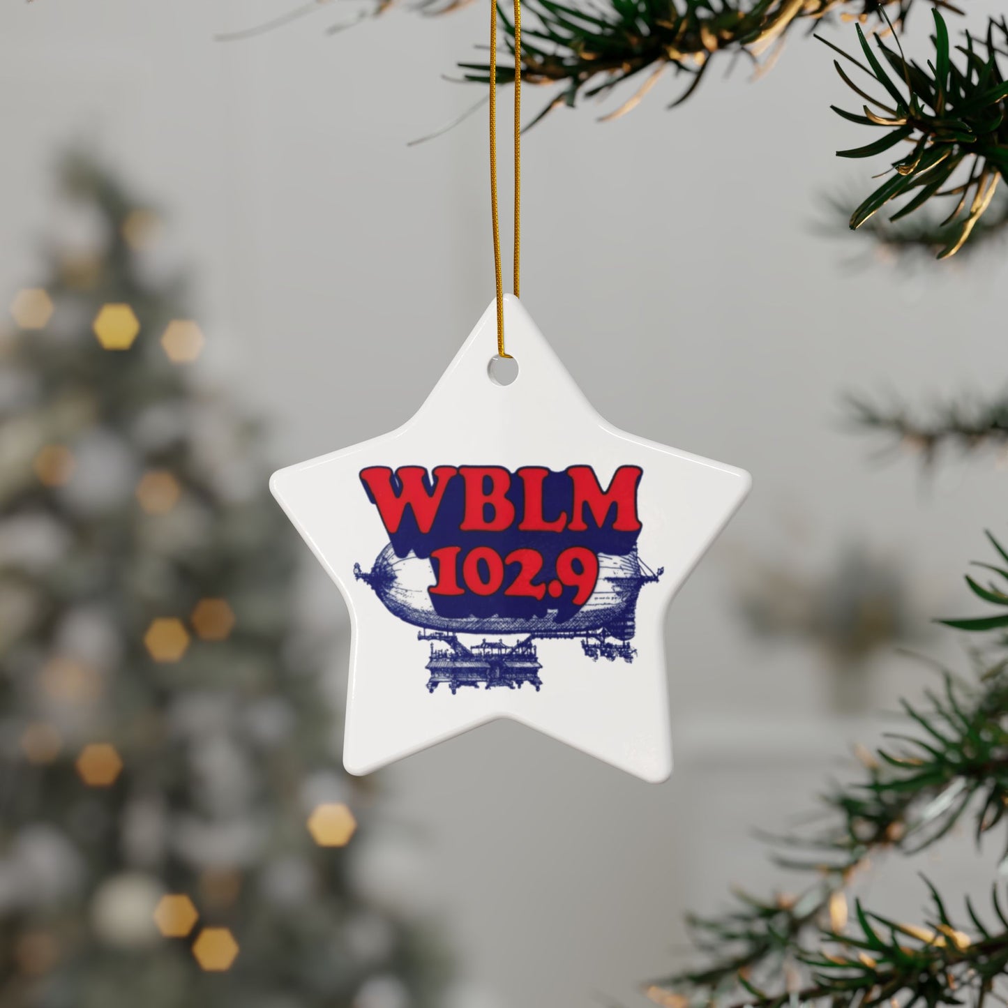 Ceramic Ornaments - 2-Sided WBLM Design for Holiday Decor