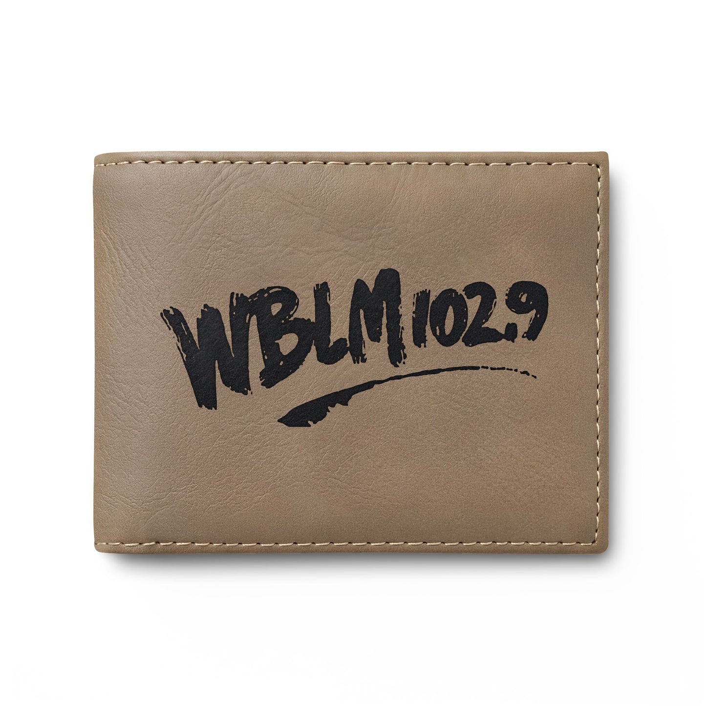 WBLM 102.9 Scrawl Logo Leather Bi-Fold Wallet