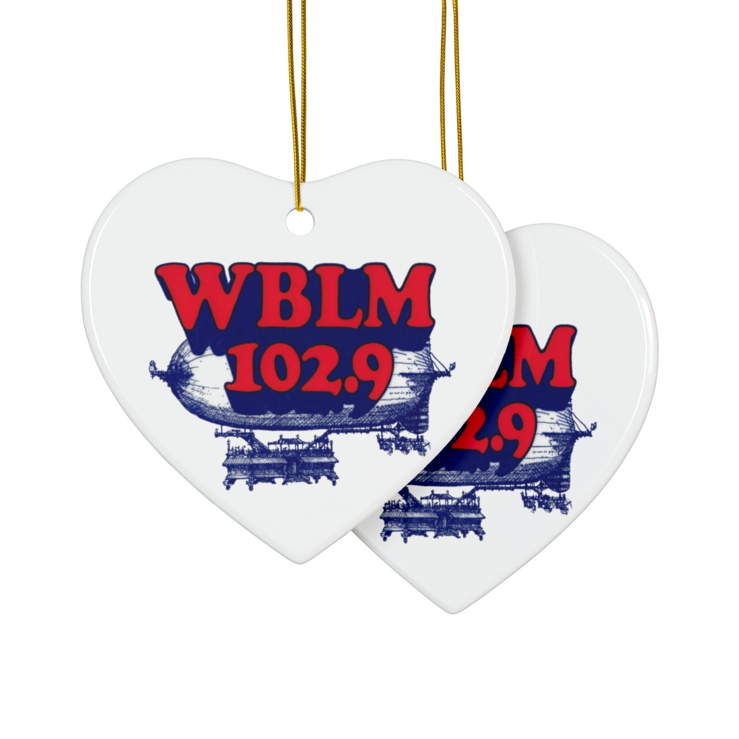 Ceramic Ornaments - 2-Sided WBLM Design for Holiday Decor