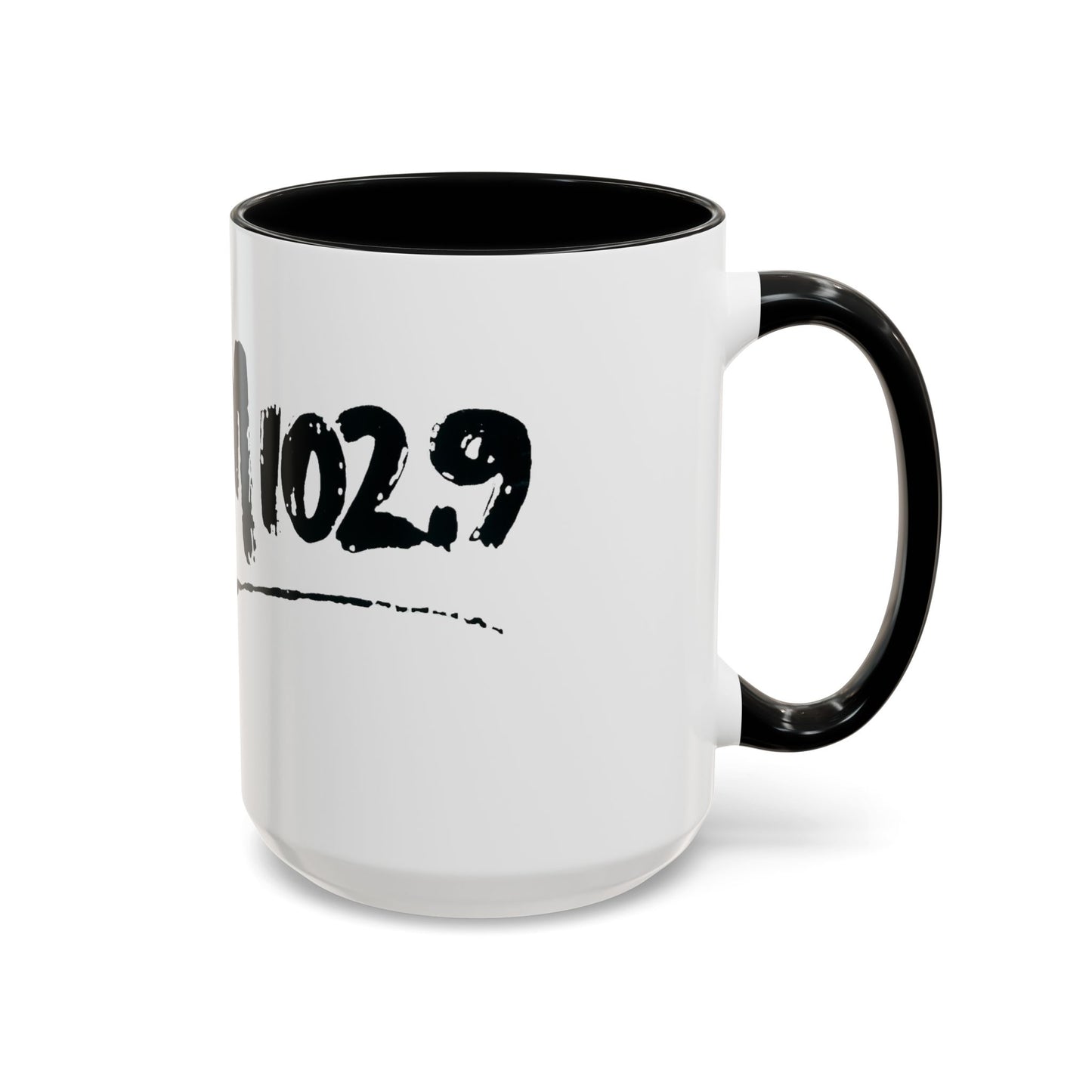 WBLM 102.9 Black Scrawl Logo Ceramic Coffee Mug