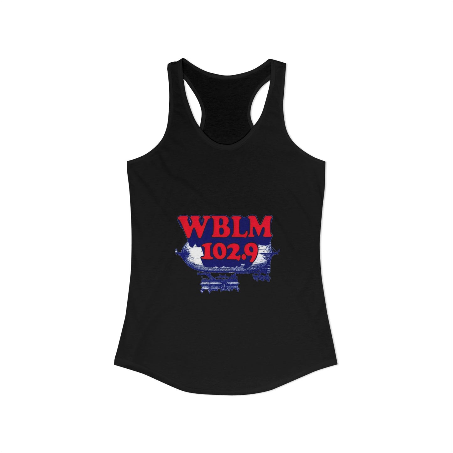 WBLM 102.9 Retro Radio Women's Ideal Racerback Tank
