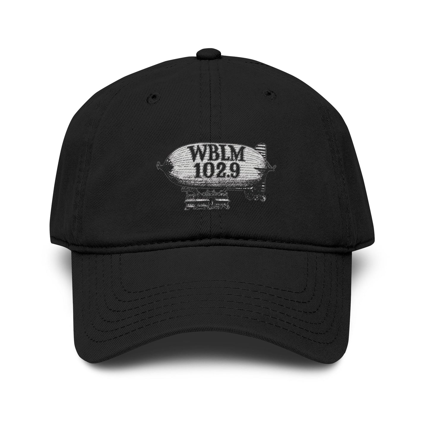WBLM 102.9 Blimp Embroidered Baseball Cap — Vintage Radio Station Dad Hat