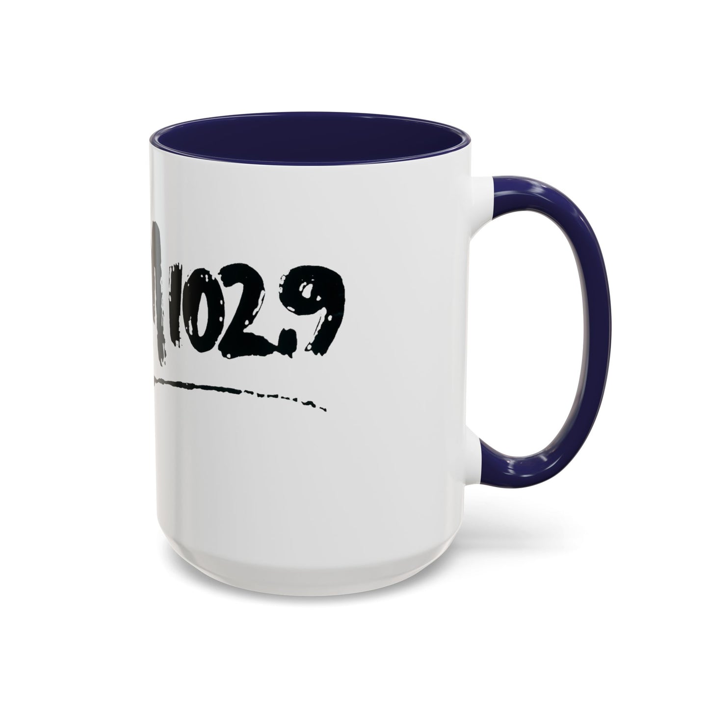 WBLM 102.9 Black Scrawl Logo Ceramic Coffee Mug