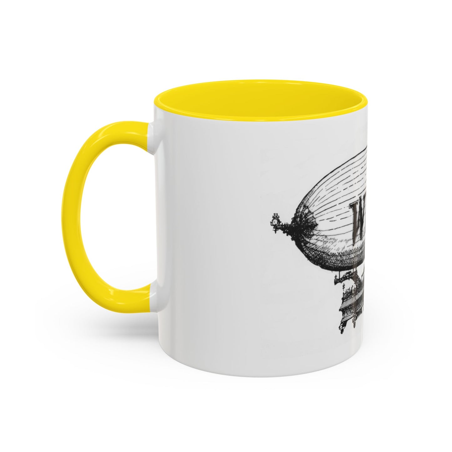 WBLM Zeppelin Vintage Airship Coffee Mug — Retro Blimp Design (11/15oz)