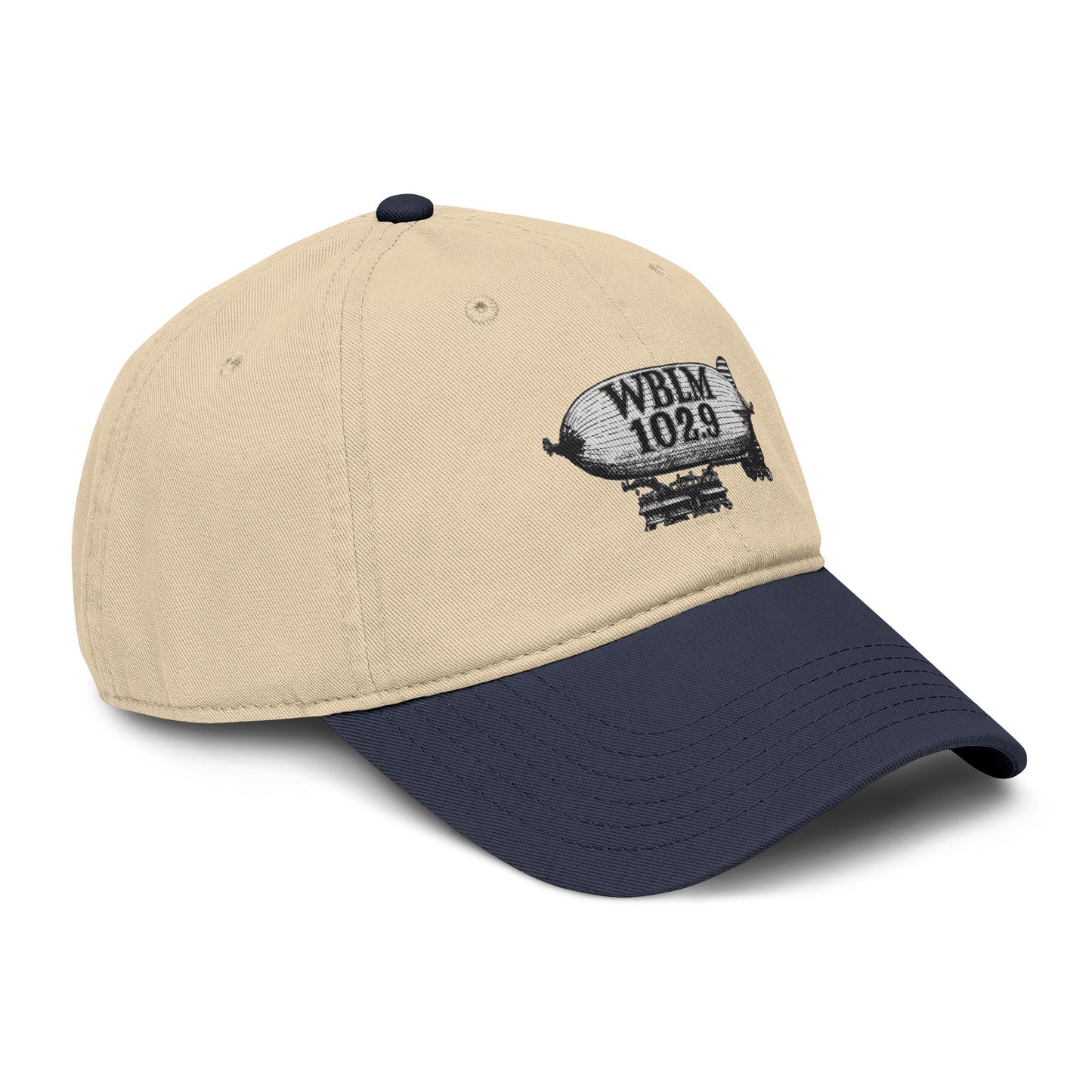 WBLM 102.9 Blimp Embroidered Baseball Cap — Vintage Radio Station Dad Hat