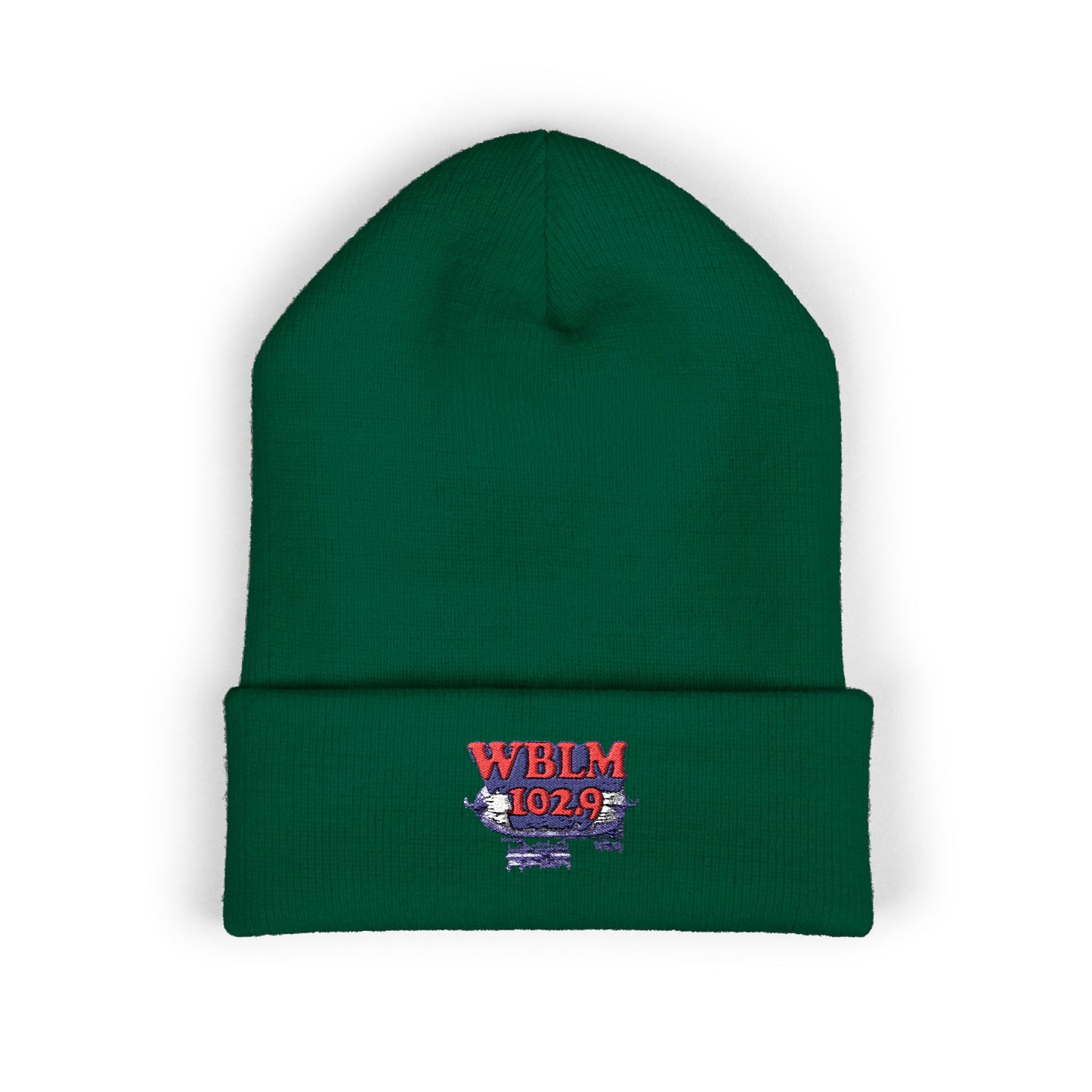 Embroidered WBLM 102.9 Cuffed Beanie — Radio Station Logo Knit Hat