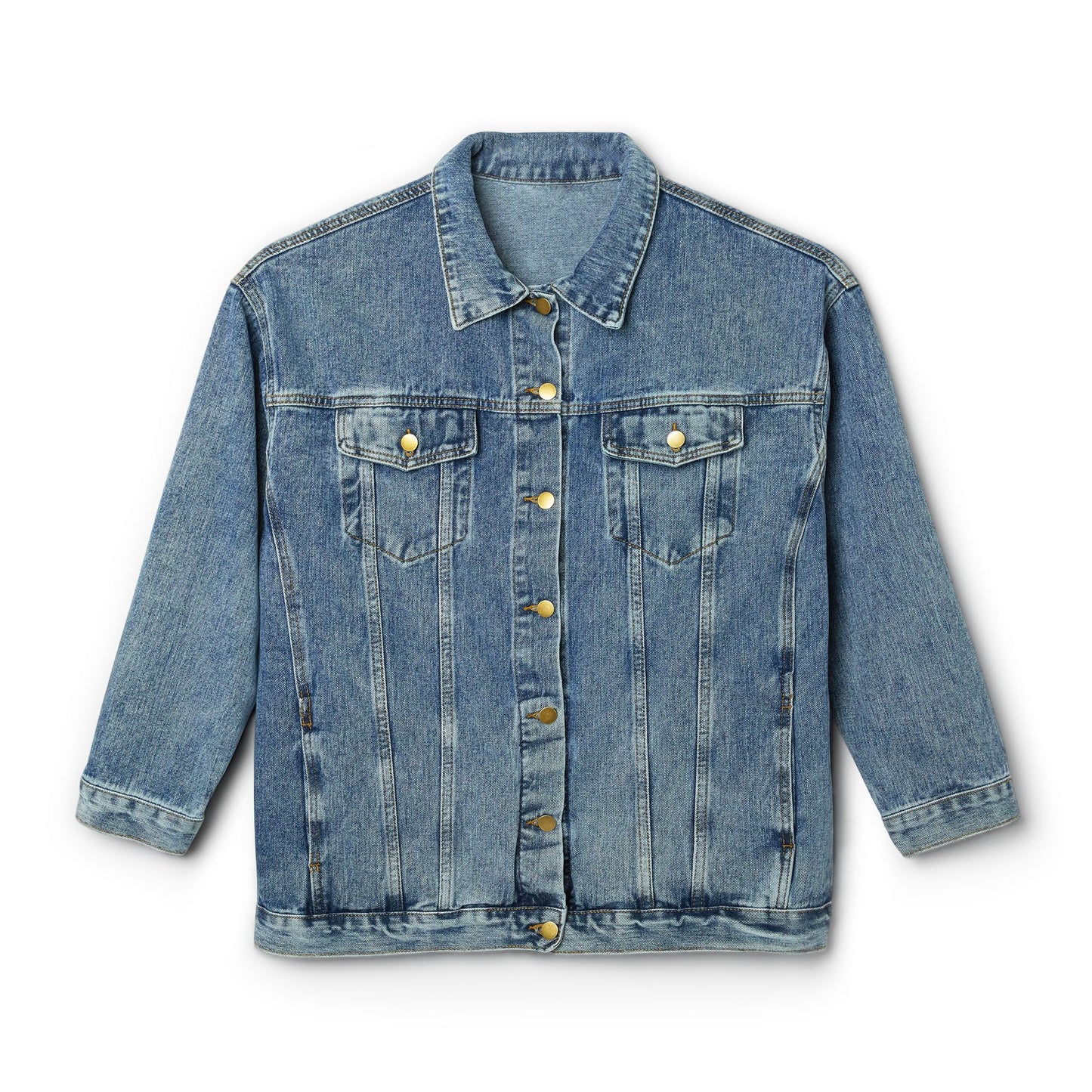 Women's Denim Jacket — Vintage WBLM 102.9 Blimp Logo Jacket