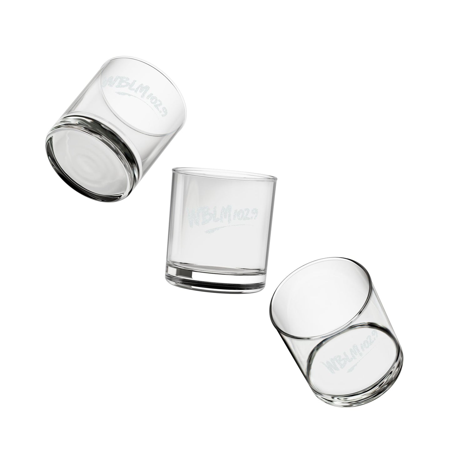 WBLM 102.9 Scrawl Logo Engraved Whiskey Glass 10.5oz –  Rocks Glass