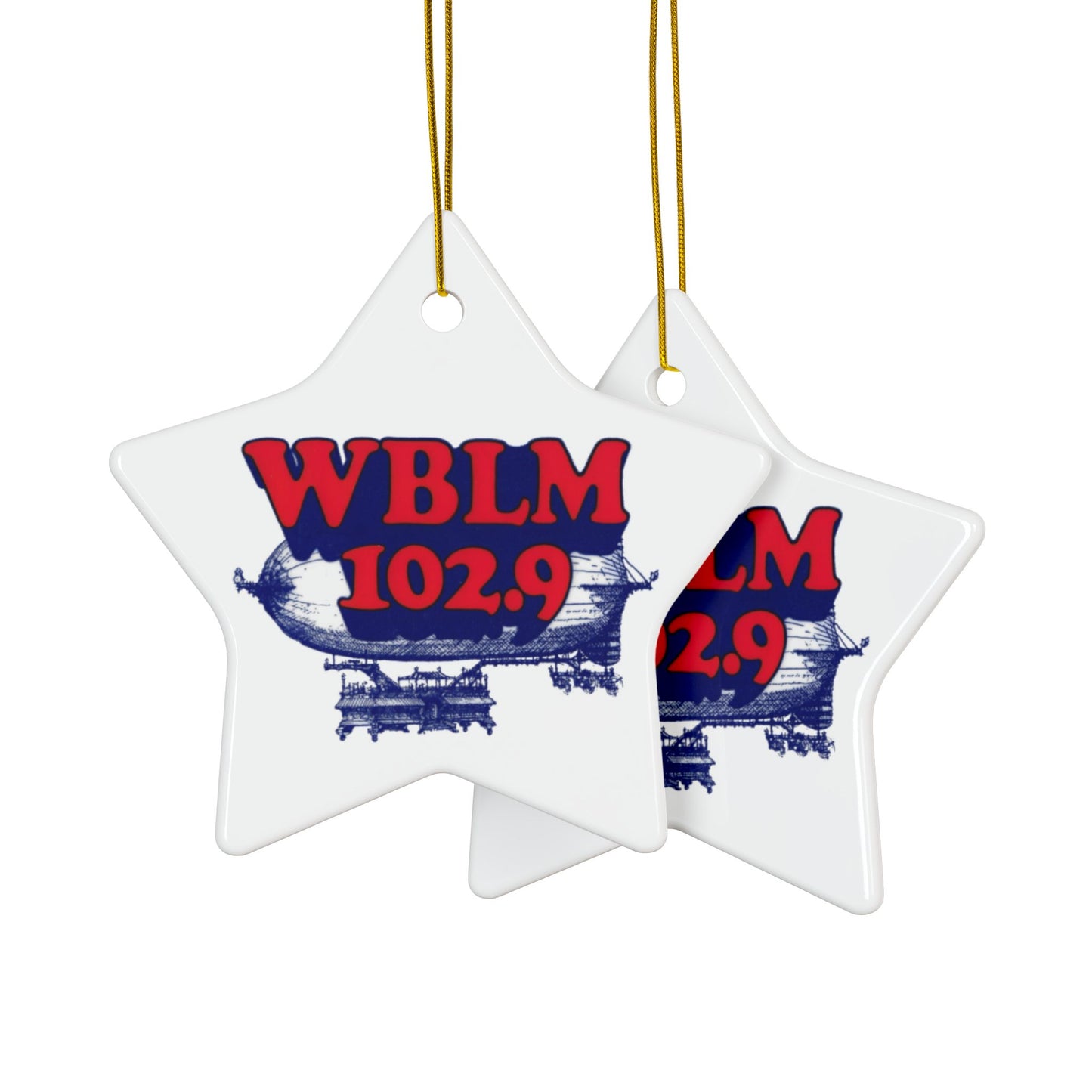 Ceramic Ornaments - 2-Sided WBLM Design for Holiday Decor