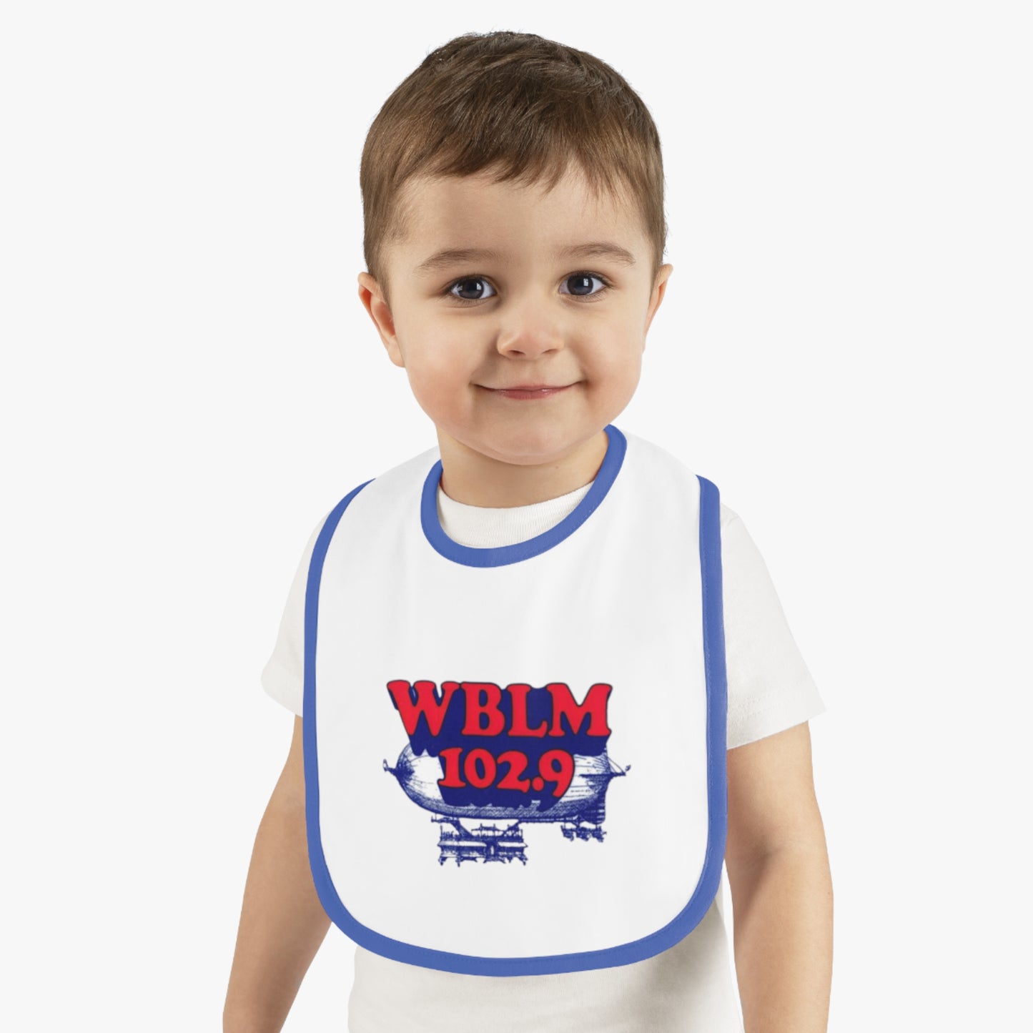 WBLM 102.9 Baby Bib With Contrast Trim
