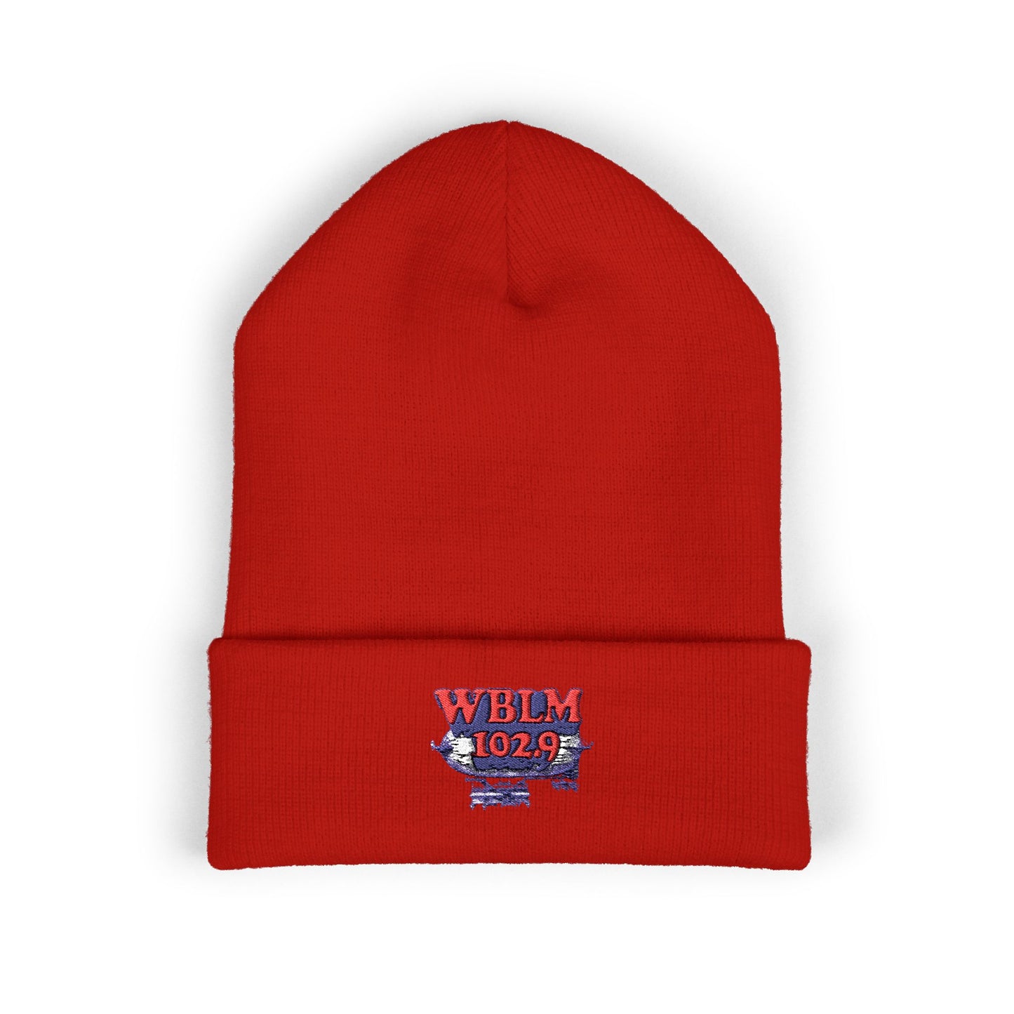 Embroidered WBLM 102.9 Cuffed Beanie — Radio Station Logo Knit Hat