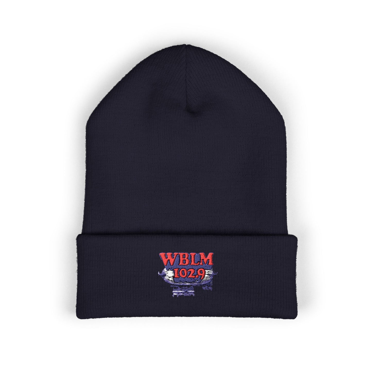 Embroidered WBLM 102.9 Cuffed Beanie — Radio Station Logo Knit Hat