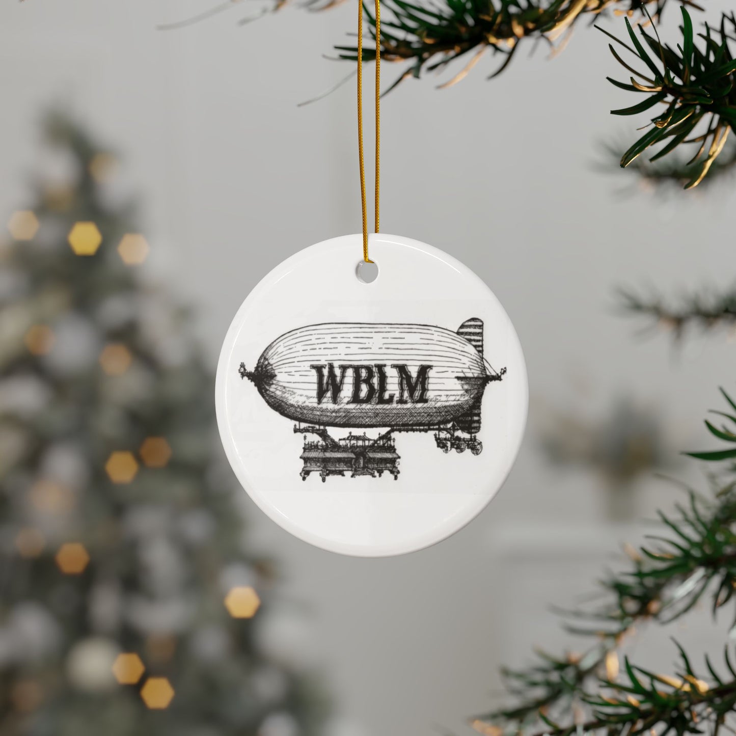 Vintage Airship Ceramic Ornaments - 2-Sided Print (1-10 pcs)