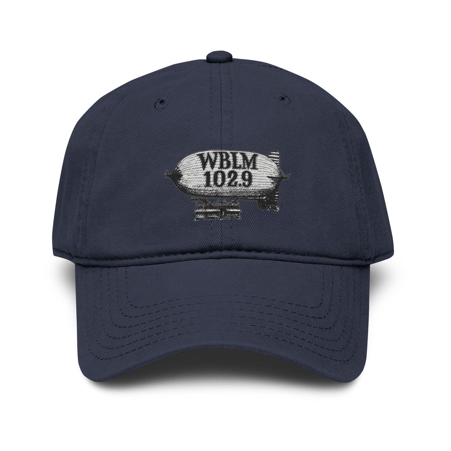 WBLM 102.9 Blimp Embroidered Baseball Cap — Vintage Radio Station Dad Hat