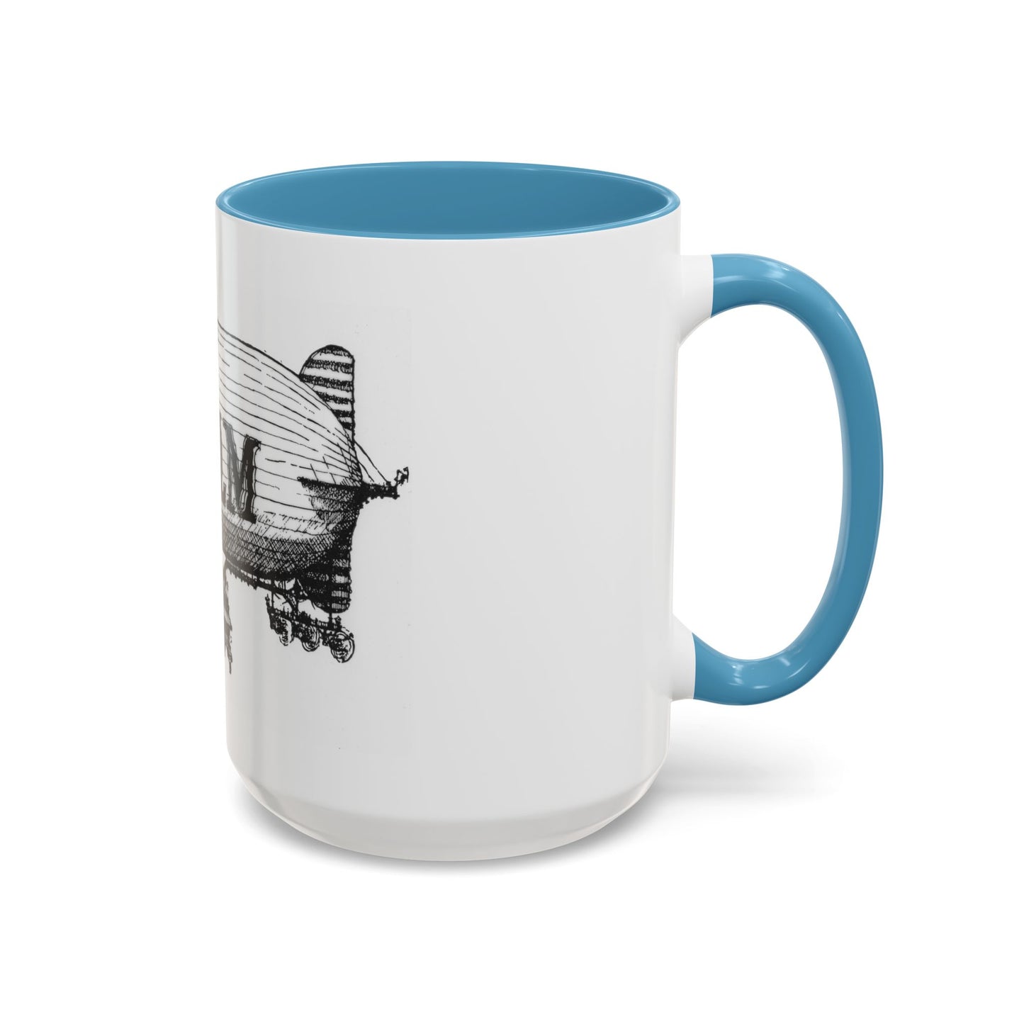 WBLM Zeppelin Vintage Airship Coffee Mug — Retro Blimp Design (11/15oz)