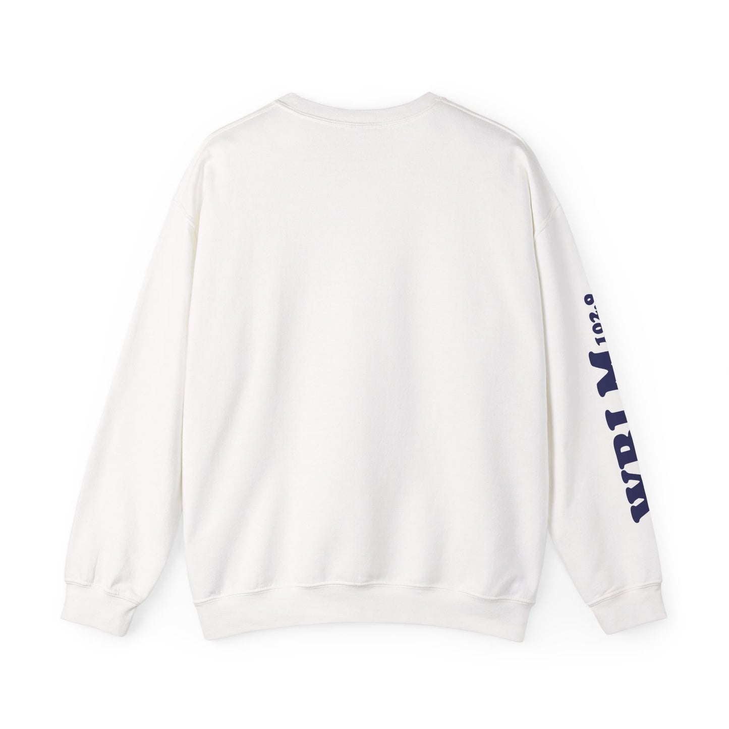 WBLM 102.9 Retro Radio Crewneck Sweatshirt With Radio Dial Sleeve