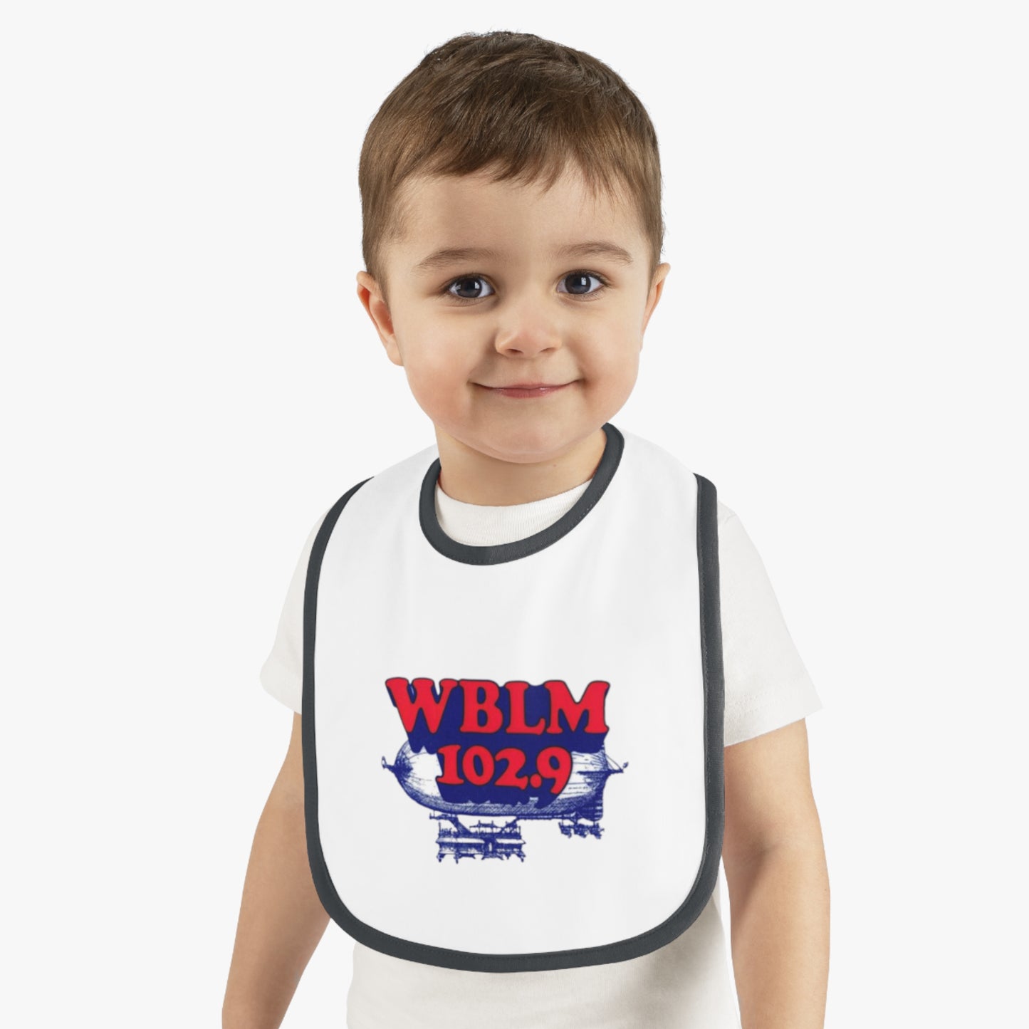 WBLM 102.9 Baby Bib With Contrast Trim
