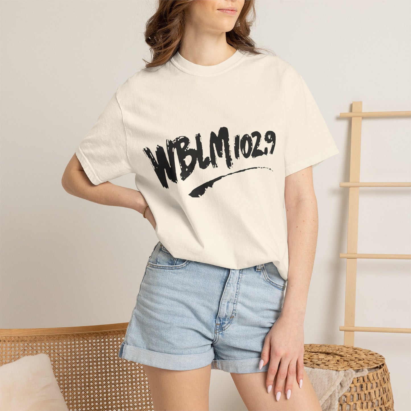 WBLM 102.9 Retro Scrawl Logo Soft Colors T-Shirt
