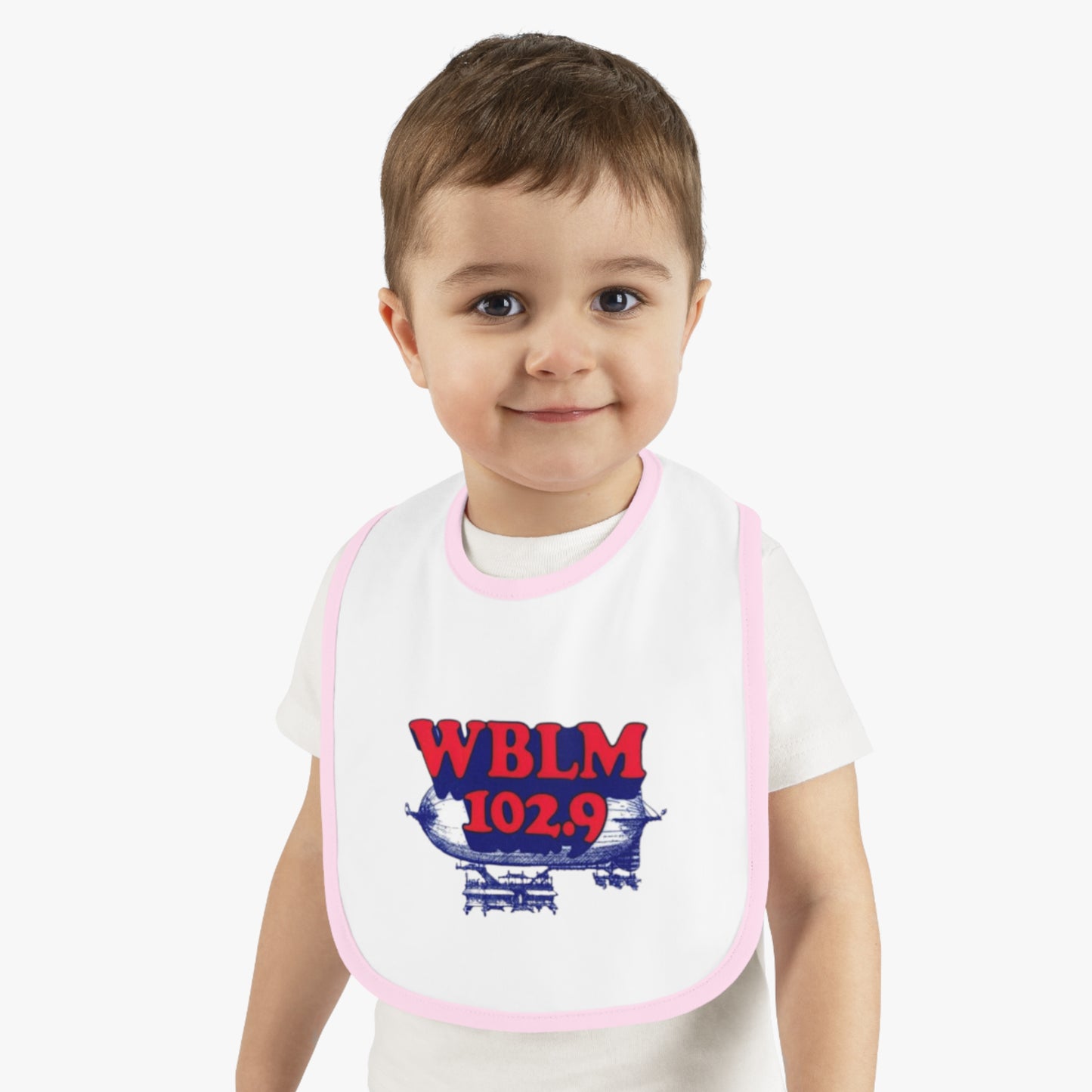 WBLM 102.9 Baby Bib With Contrast Trim