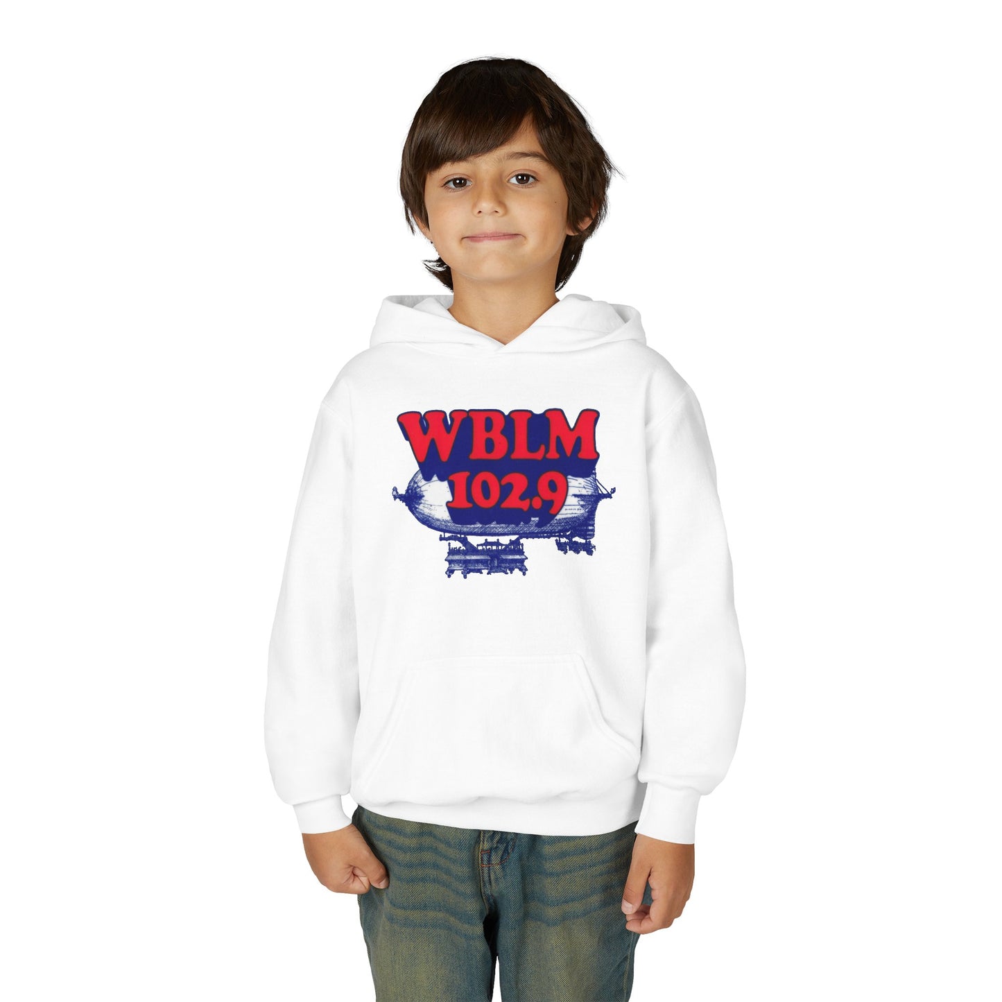 WBLM 102.9 Youth Hoodie — Classic Radio Station Logo Pullover