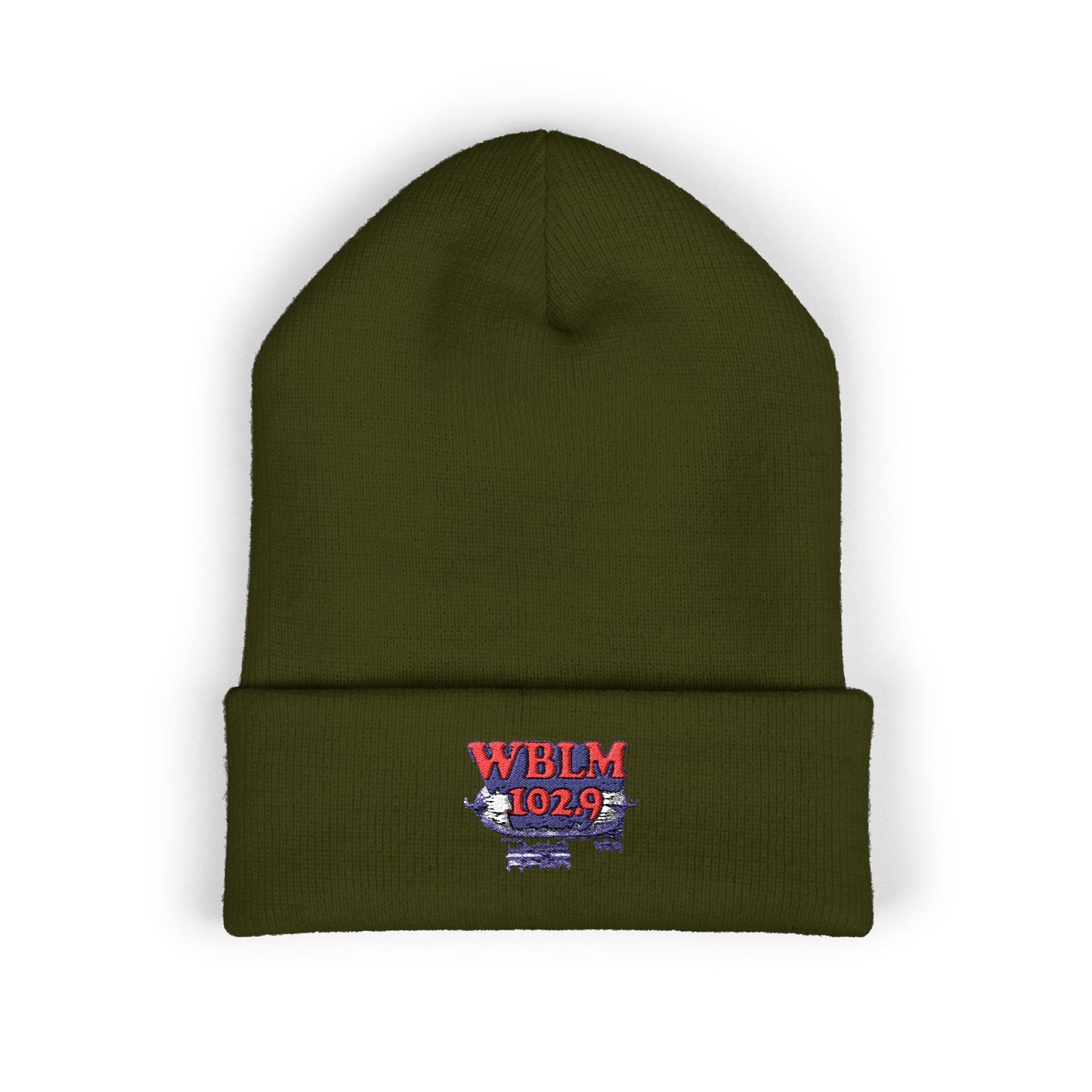 Embroidered WBLM 102.9 Cuffed Beanie — Radio Station Logo Knit Hat