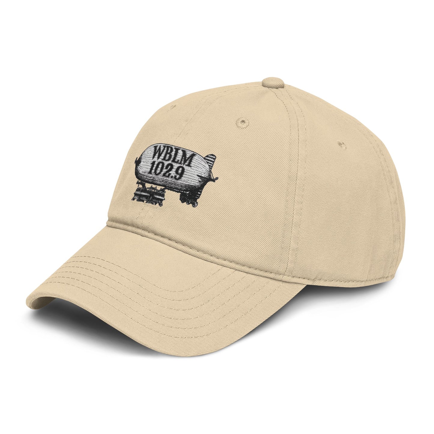 WBLM 102.9 Blimp Embroidered Baseball Cap — Vintage Radio Station Dad Hat