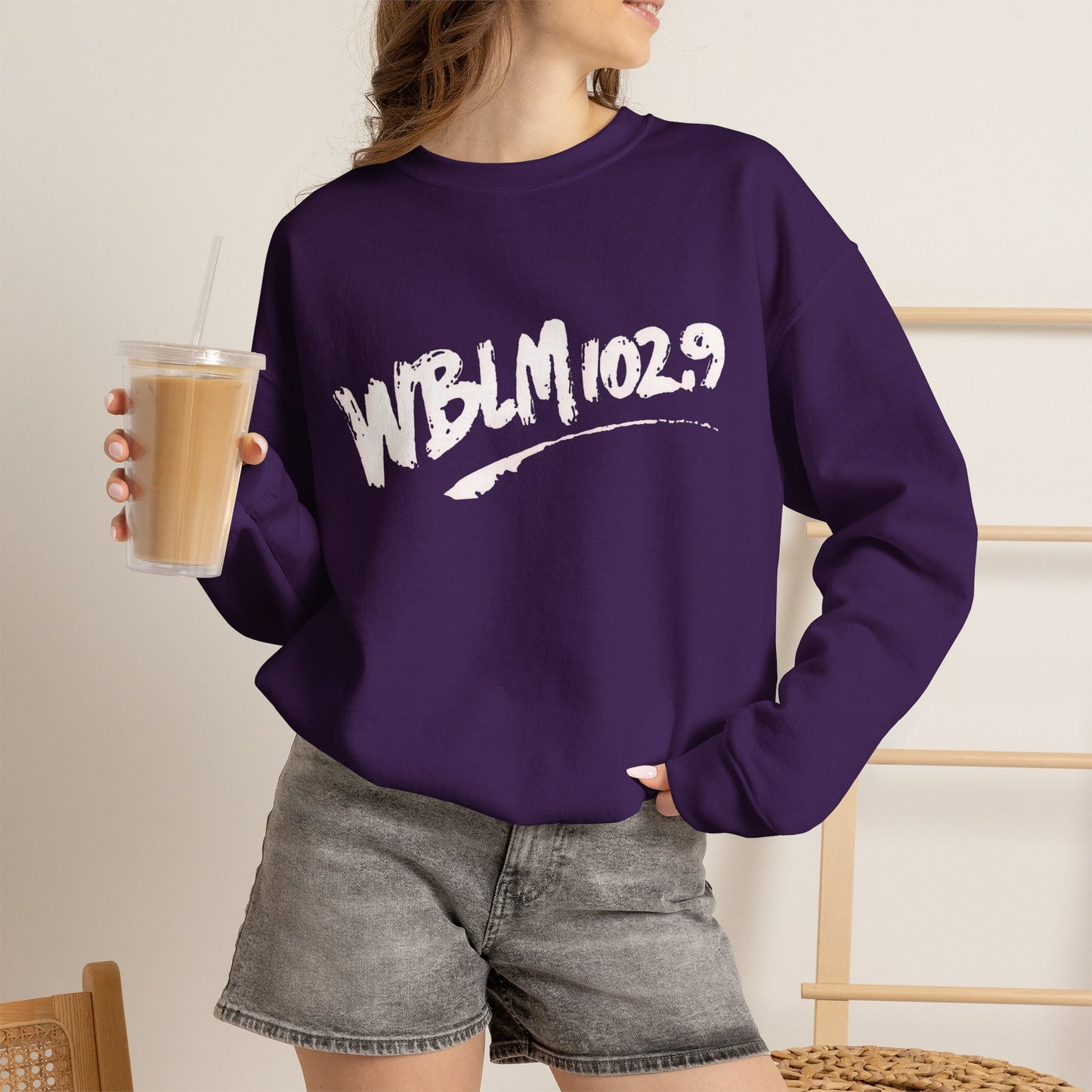 WBLM 102.9 Scrawl Logo Crewneck Sweatshirt