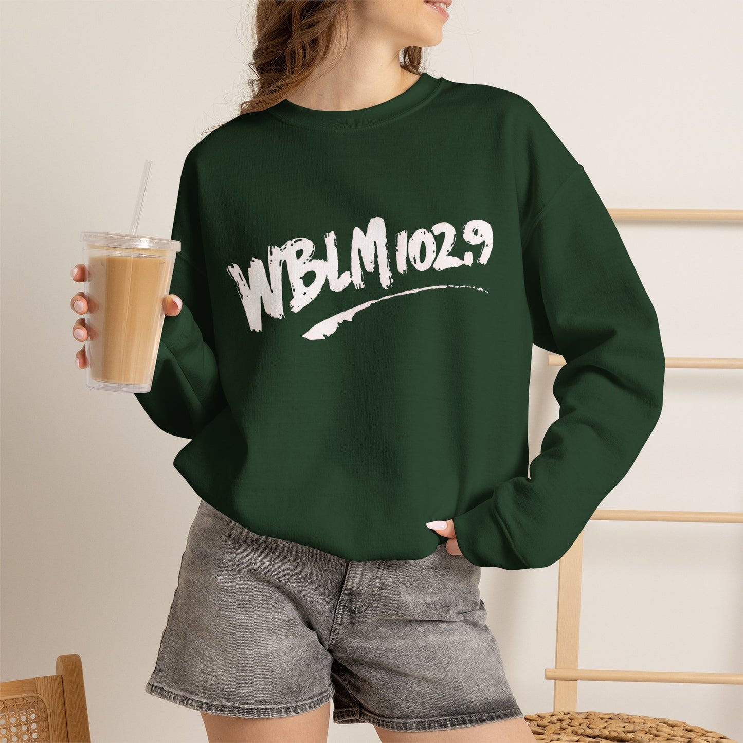 WBLM 102.9 Scrawl Logo Crewneck Sweatshirt