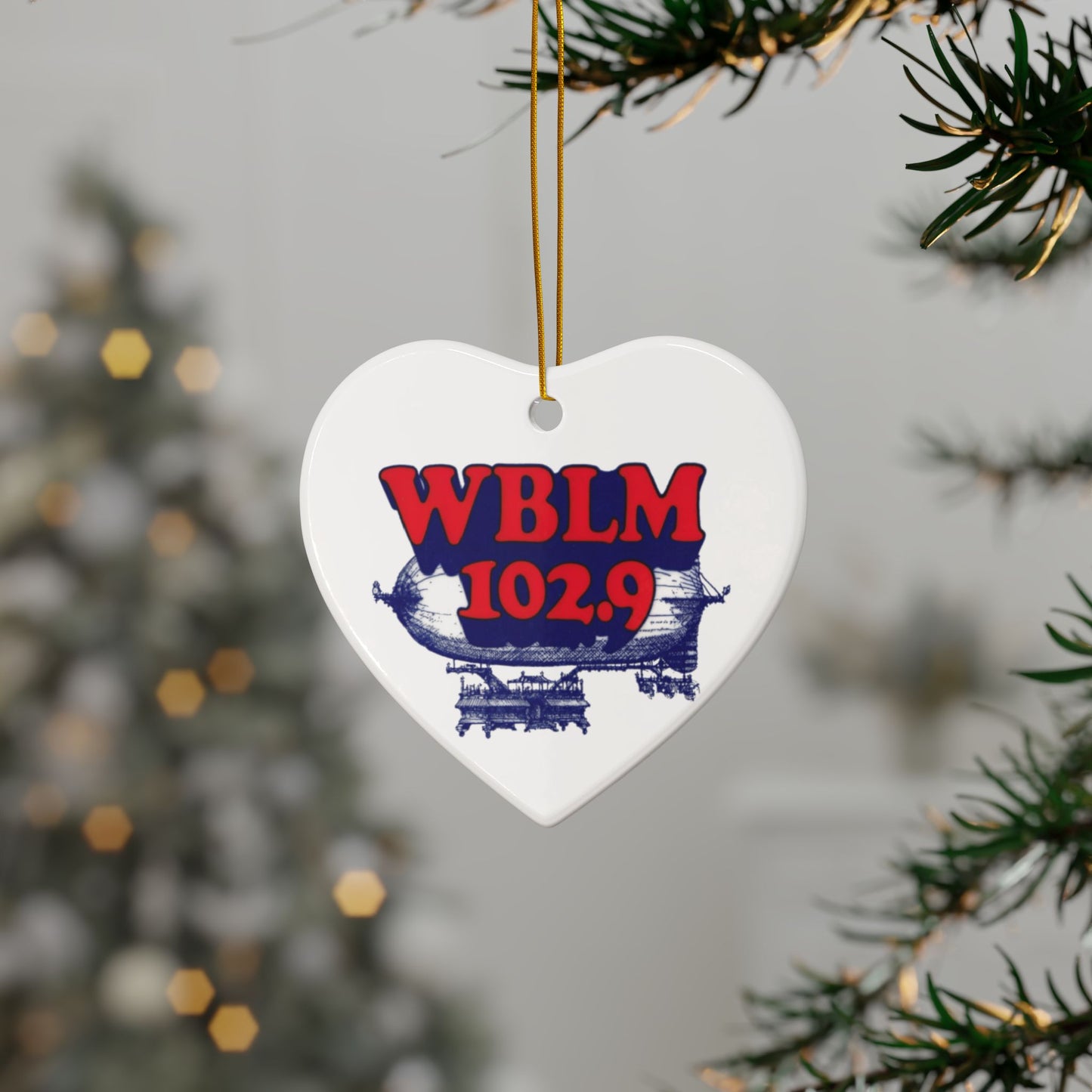 Ceramic Ornaments - 2-Sided WBLM Design for Holiday Decor