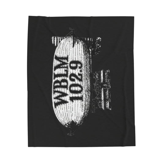WBLM 102.9 Retro Blimp Logo Plush Blanket