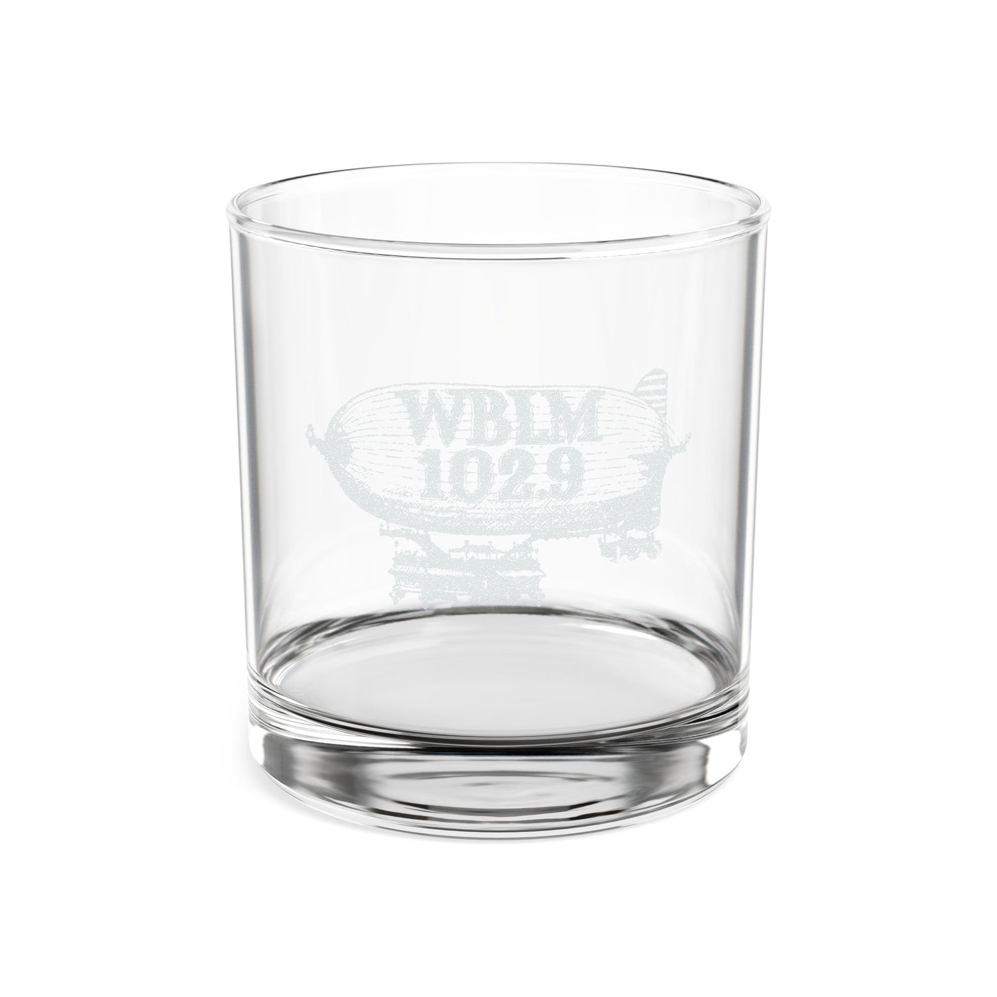 WBLM 102.9 Logo Whiskey Glass, 10.5oz (Engraved)