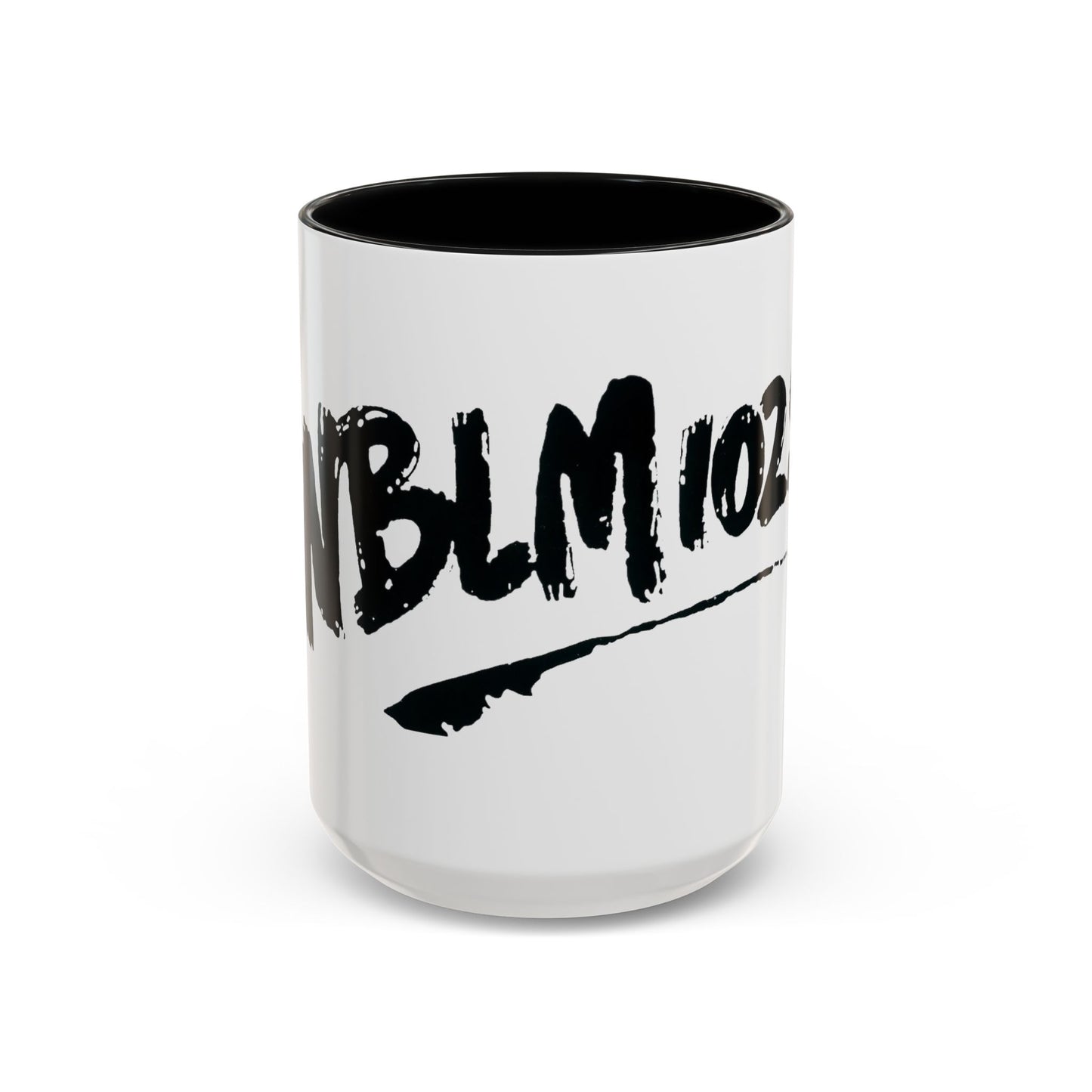 WBLM 102.9 Black Scrawl Logo Ceramic Coffee Mug