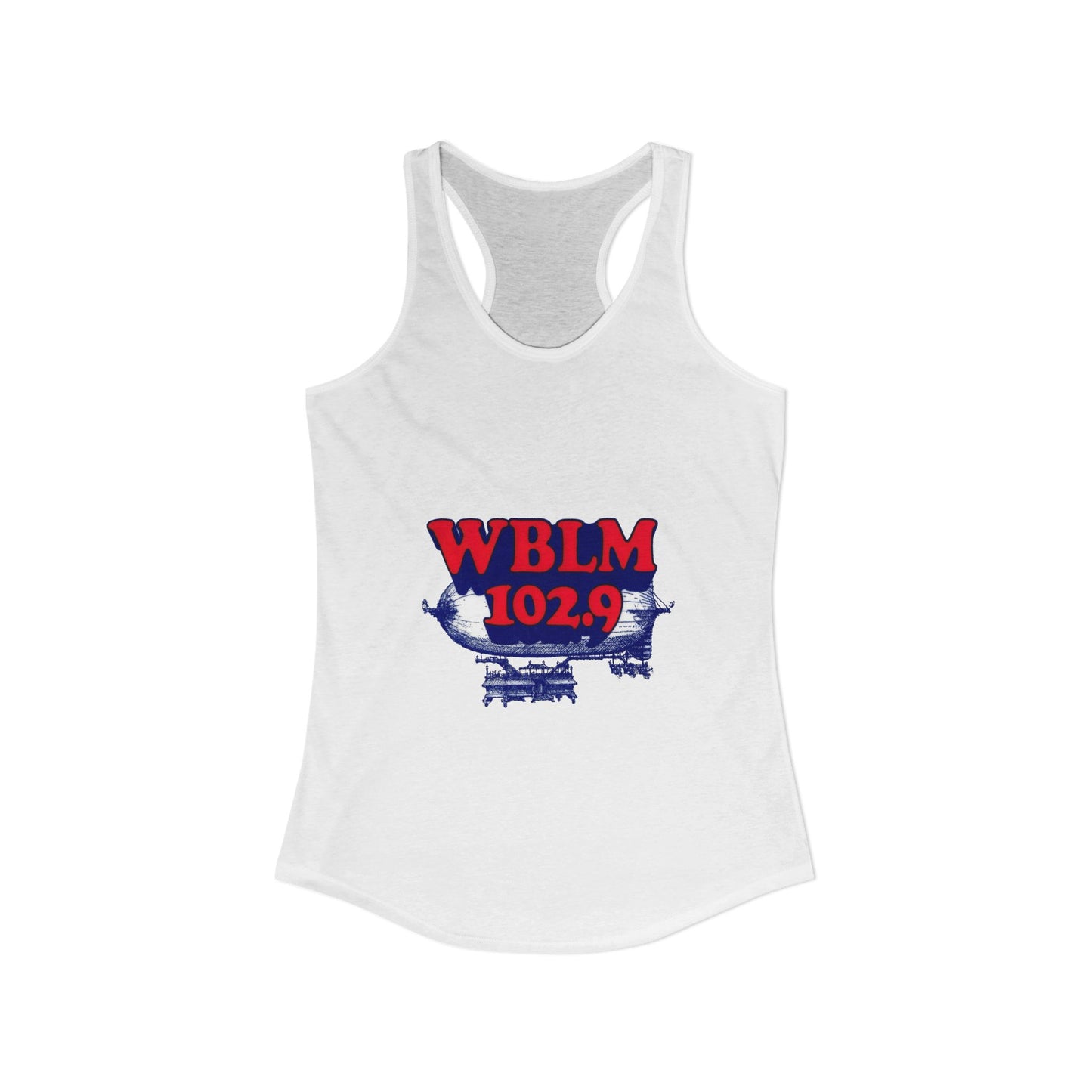 WBLM 102.9 Retro Radio Women's Ideal Racerback Tank