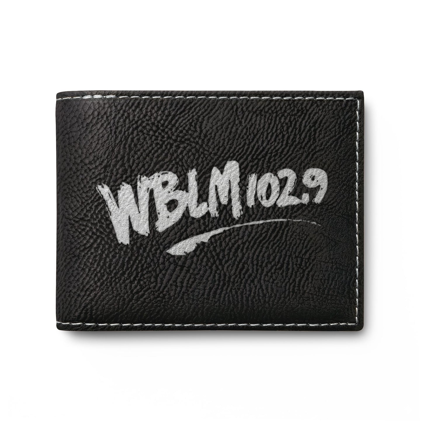 WBLM 102.9 Scrawl Logo Leather Bi-Fold Wallet