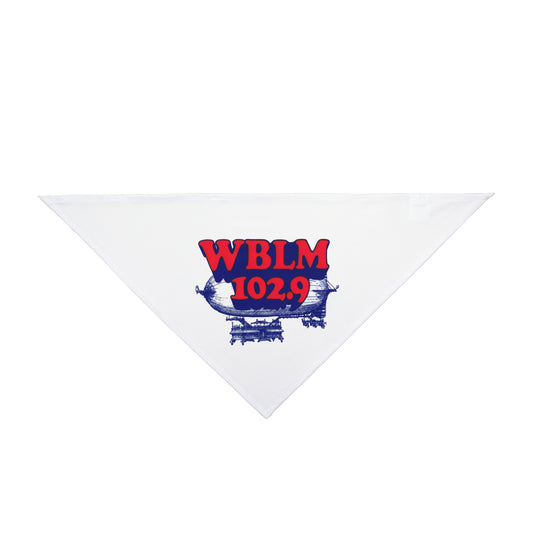 WBLM 102.9 Pet Bandana – Retro Radio Logo Dog Bandana