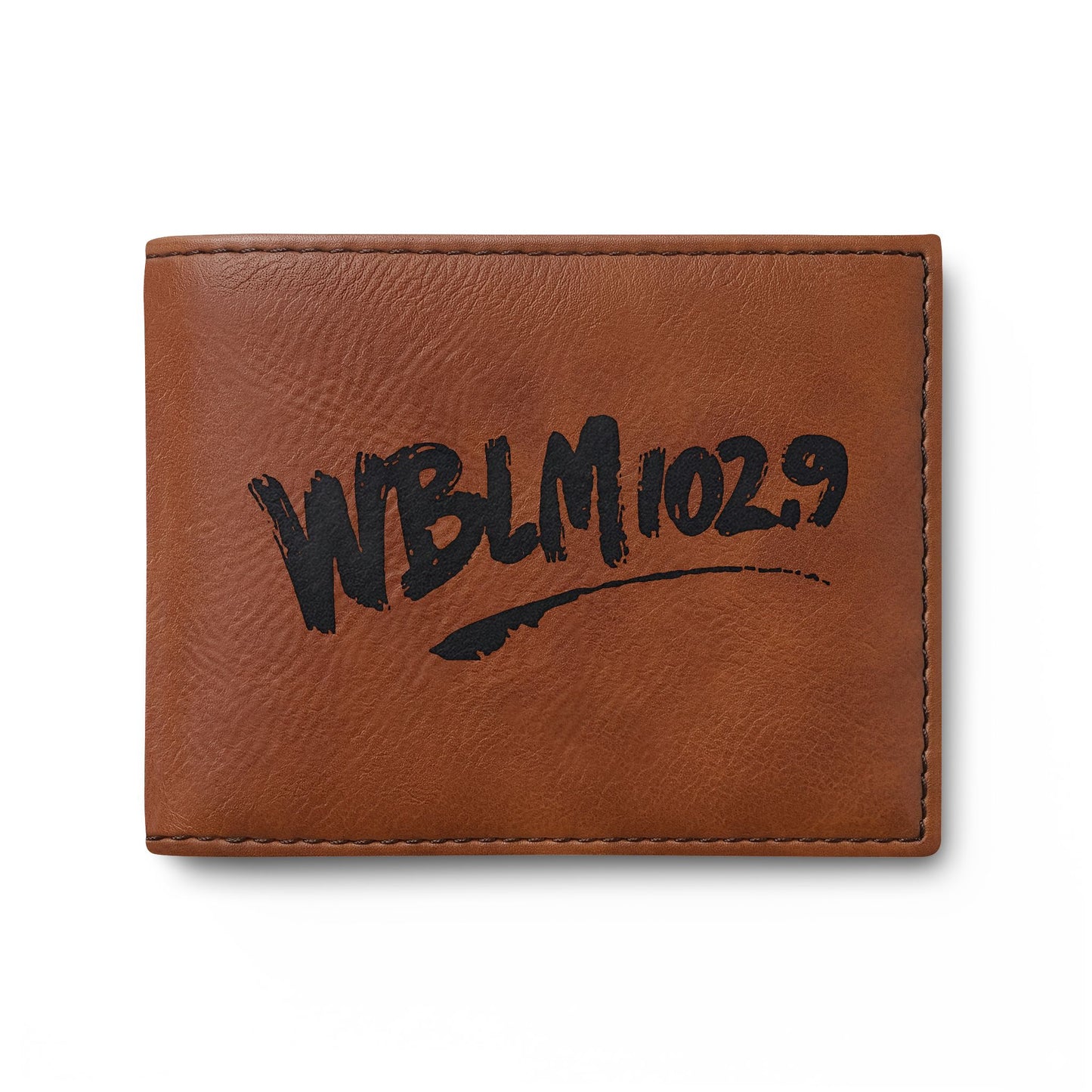 WBLM 102.9 Scrawl Logo Leather Bi-Fold Wallet