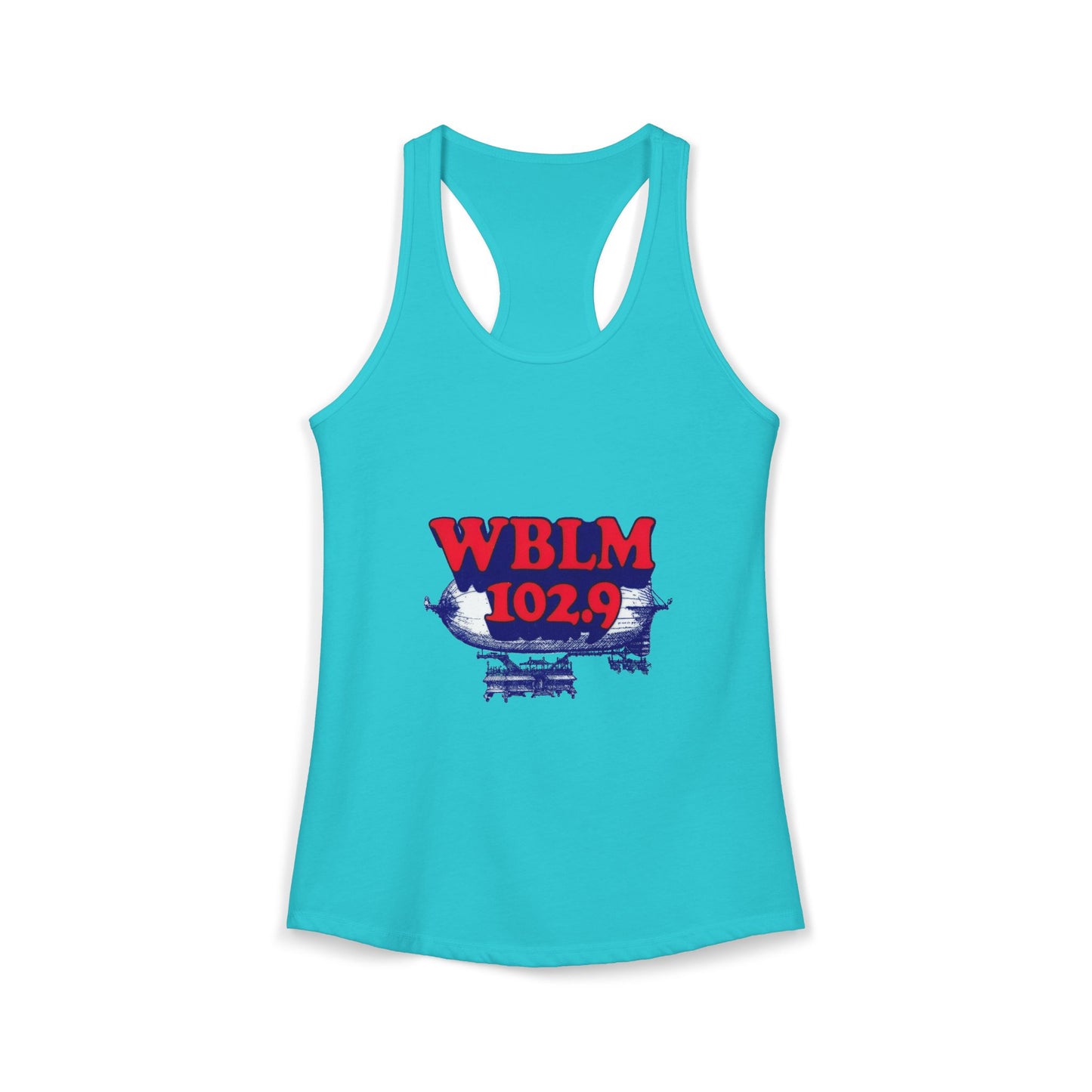 WBLM 102.9 Retro Radio Women's Ideal Racerback Tank